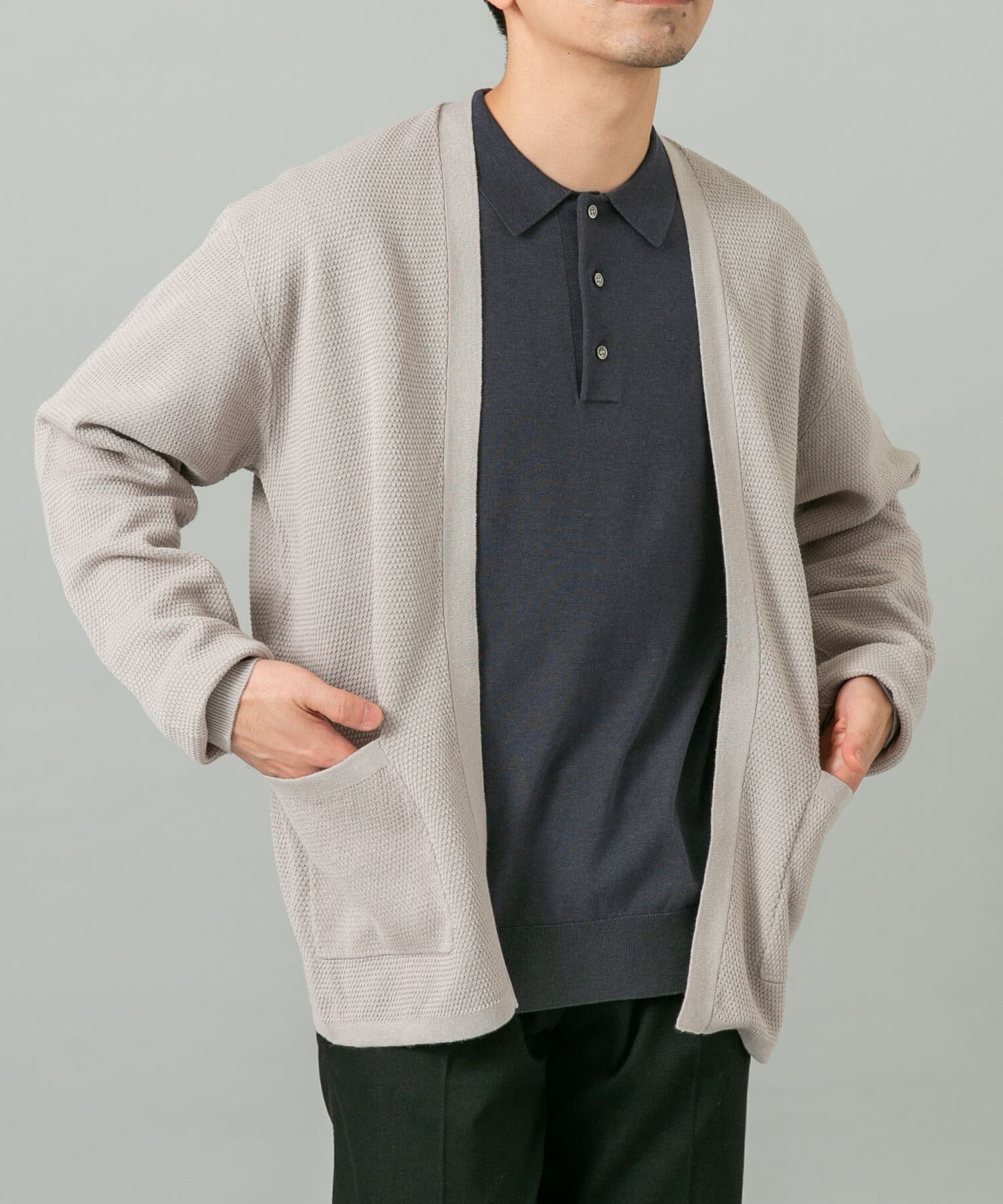 URBAN RESEARCH ROSSO「『WEB限定』変形カノコトッパーニットカーディガン」|カーディガン|