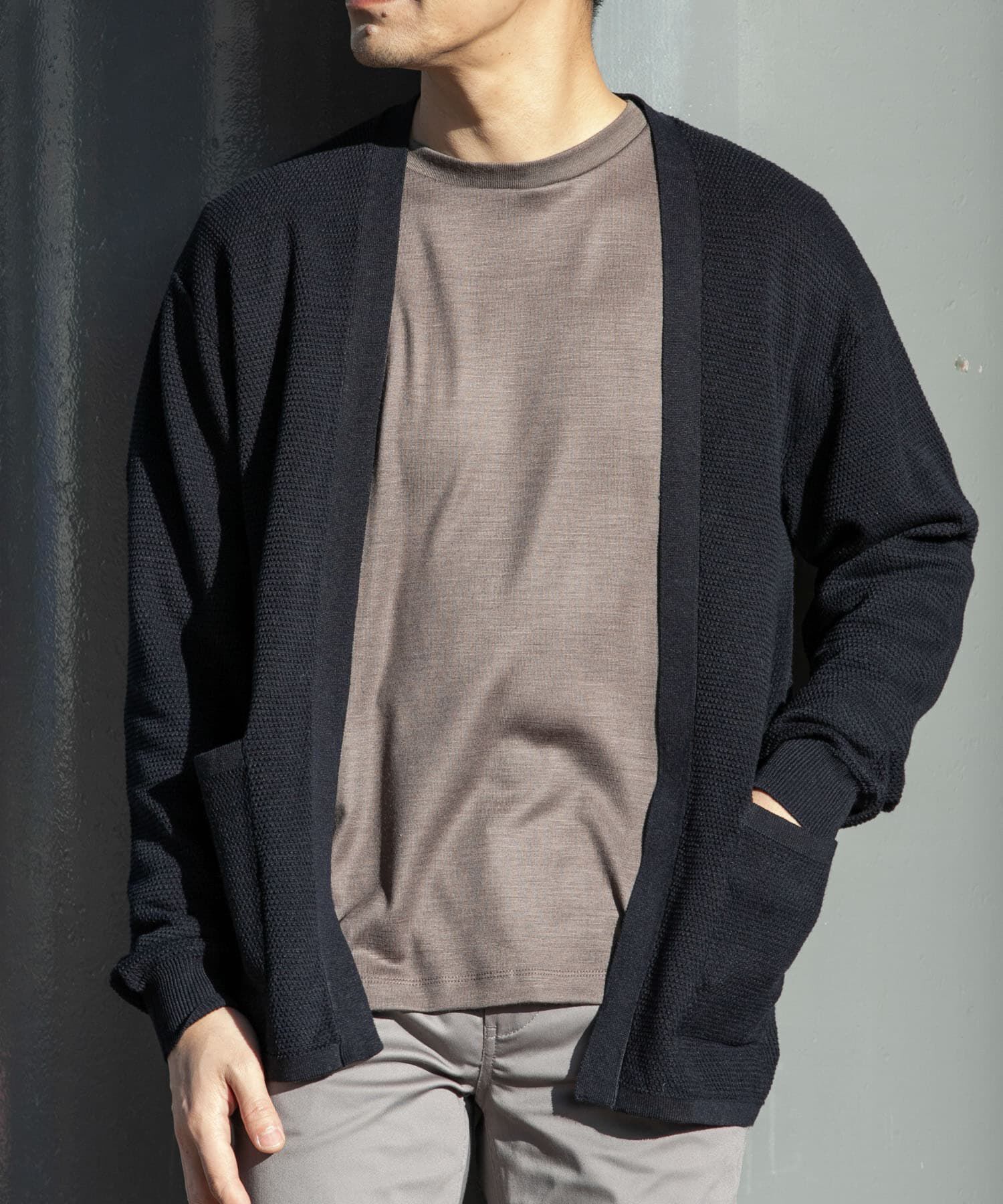 URBAN RESEARCH ROSSO「『WEB限定』変形カノコトッパーニットカーディガン」|カーディガン|