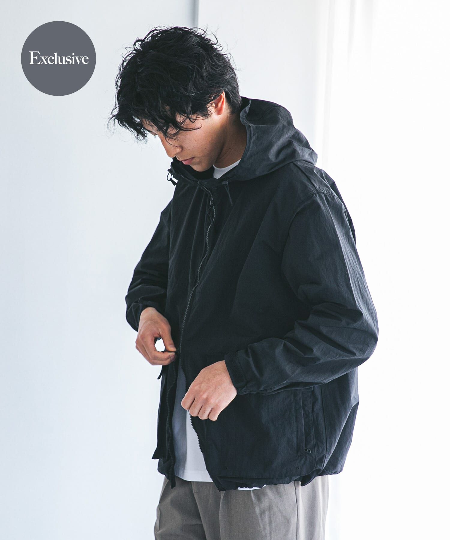 URBAN RESEARCH DOORS「『別注』Snow Peak Apparel&times;DOORS　NYLON WASHER PARKA」|アウトドア|ブラック