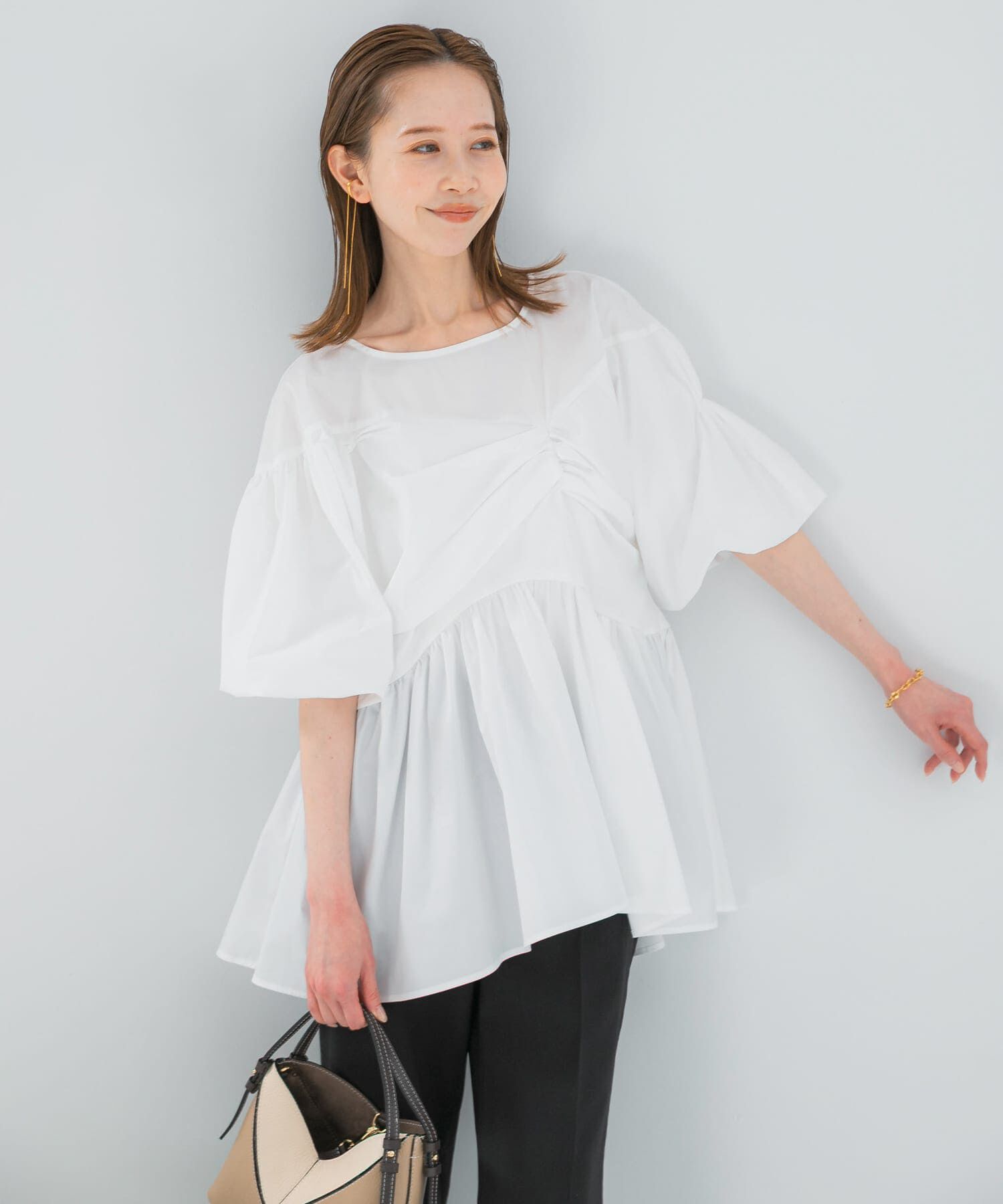 URBAN RESEARCH ROSSO「『別注』ELENDEEK&times;ROSSO　GATHER BLOUSE」|シャツ・ブラウス|