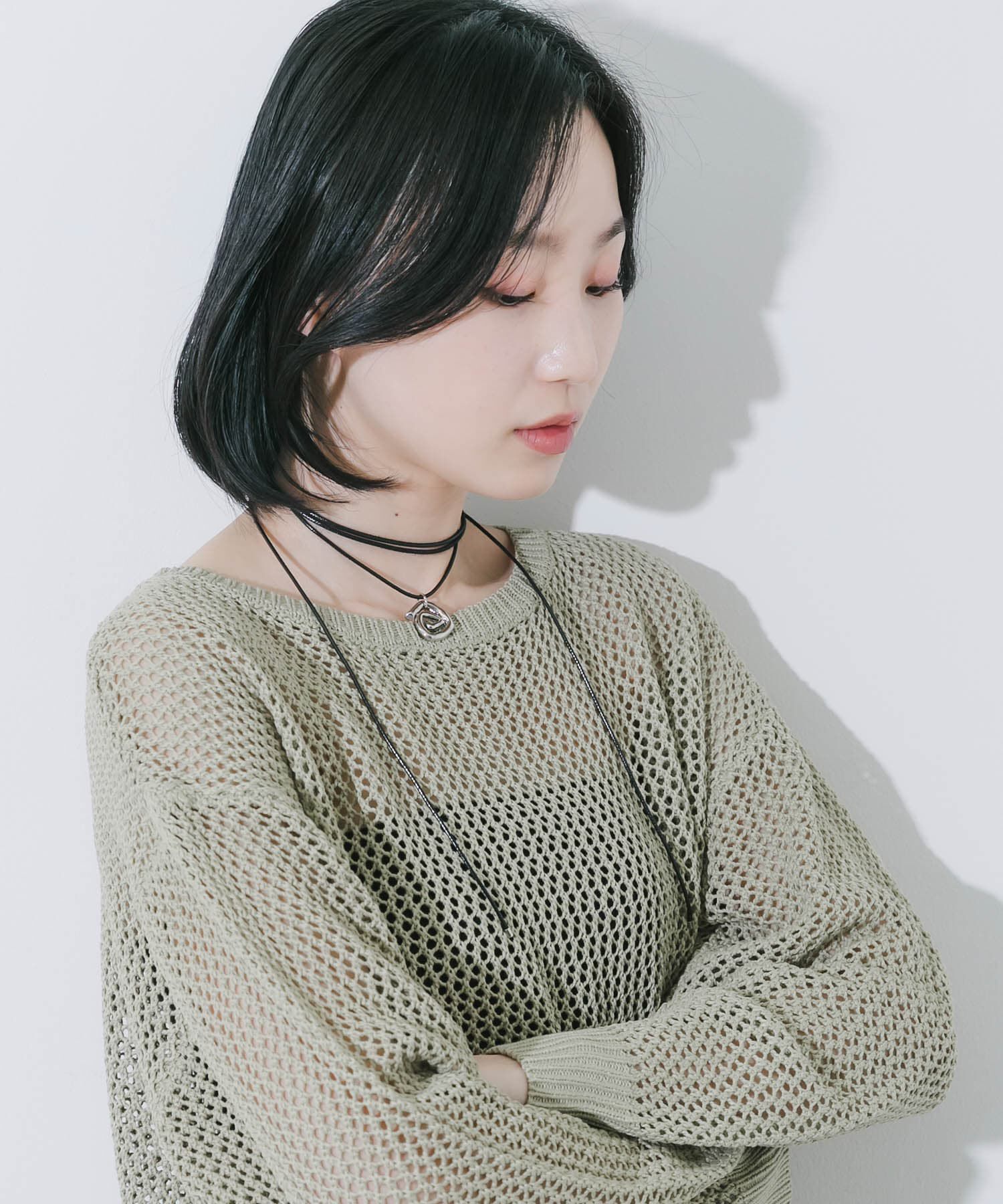 SMELLY「グルグルトップロングコードチョーカー」|ネックレス|