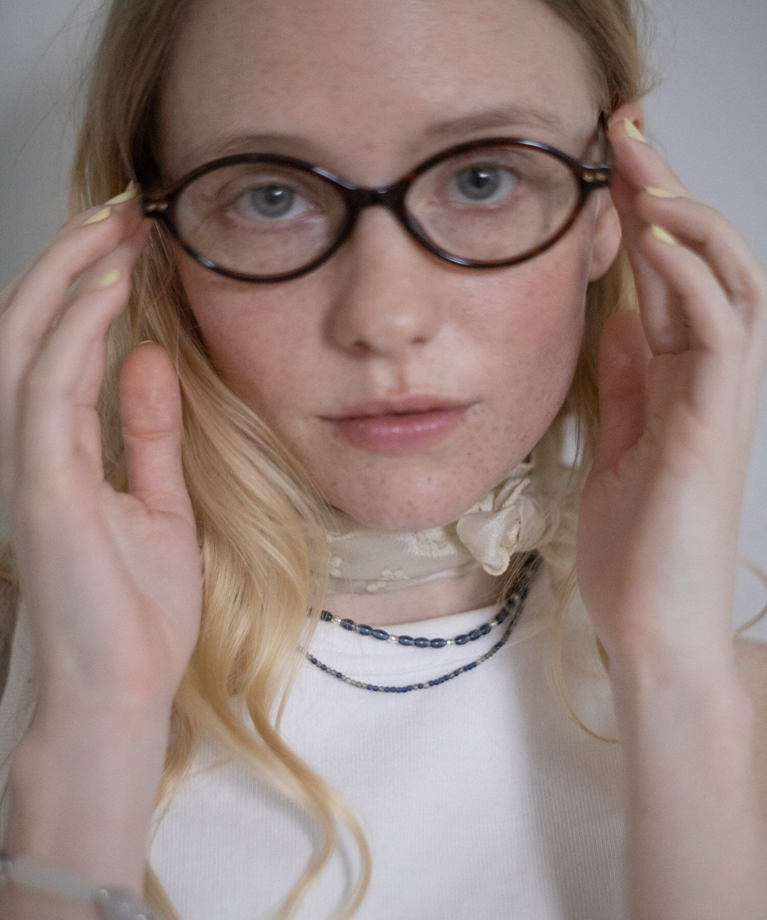 SMELLY「オーバルスリムダテメガネ」|メガネ|ブラウン系その他