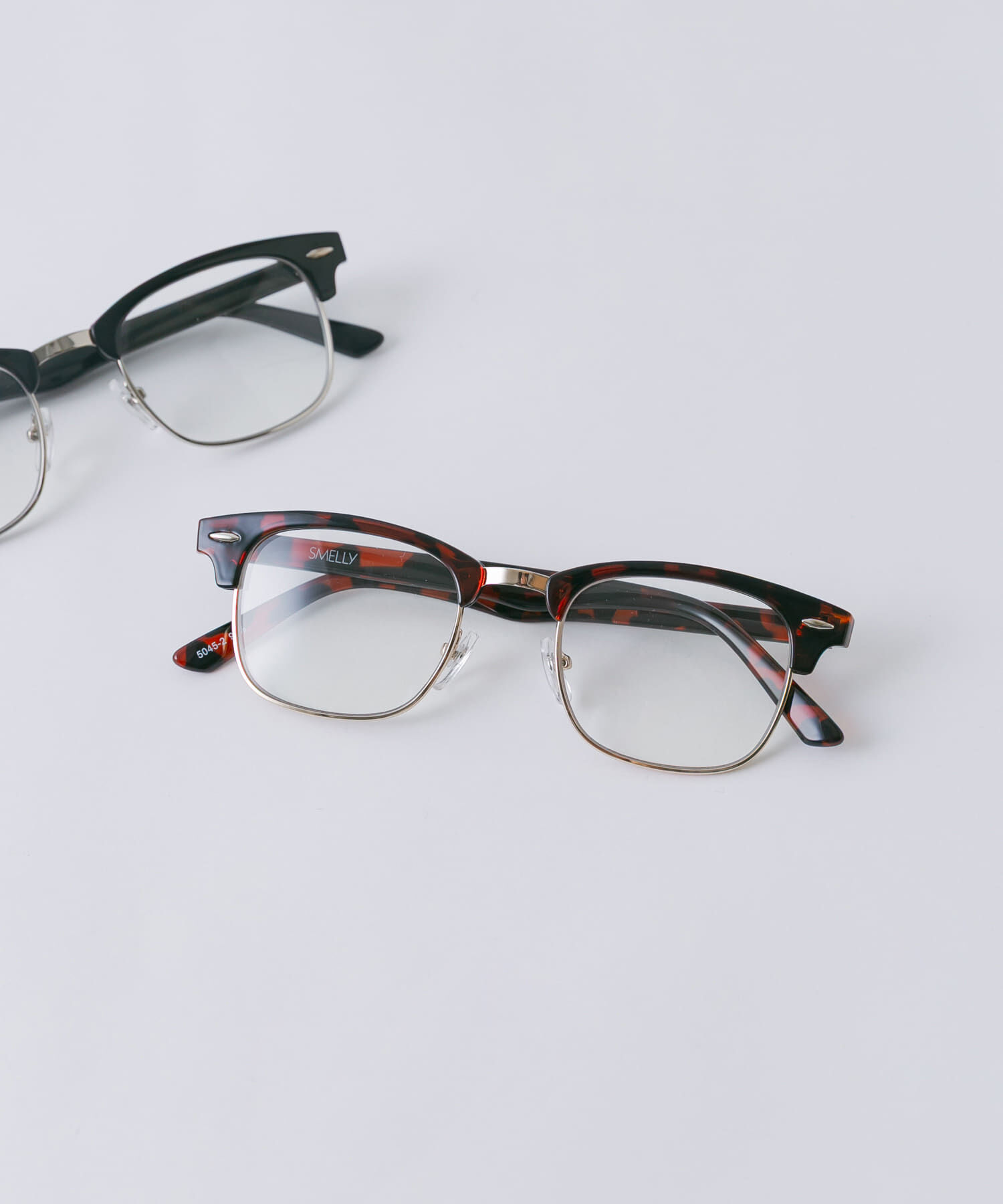 SMELLY「ハーフリムスクエアダテメガネ」|メガネ|