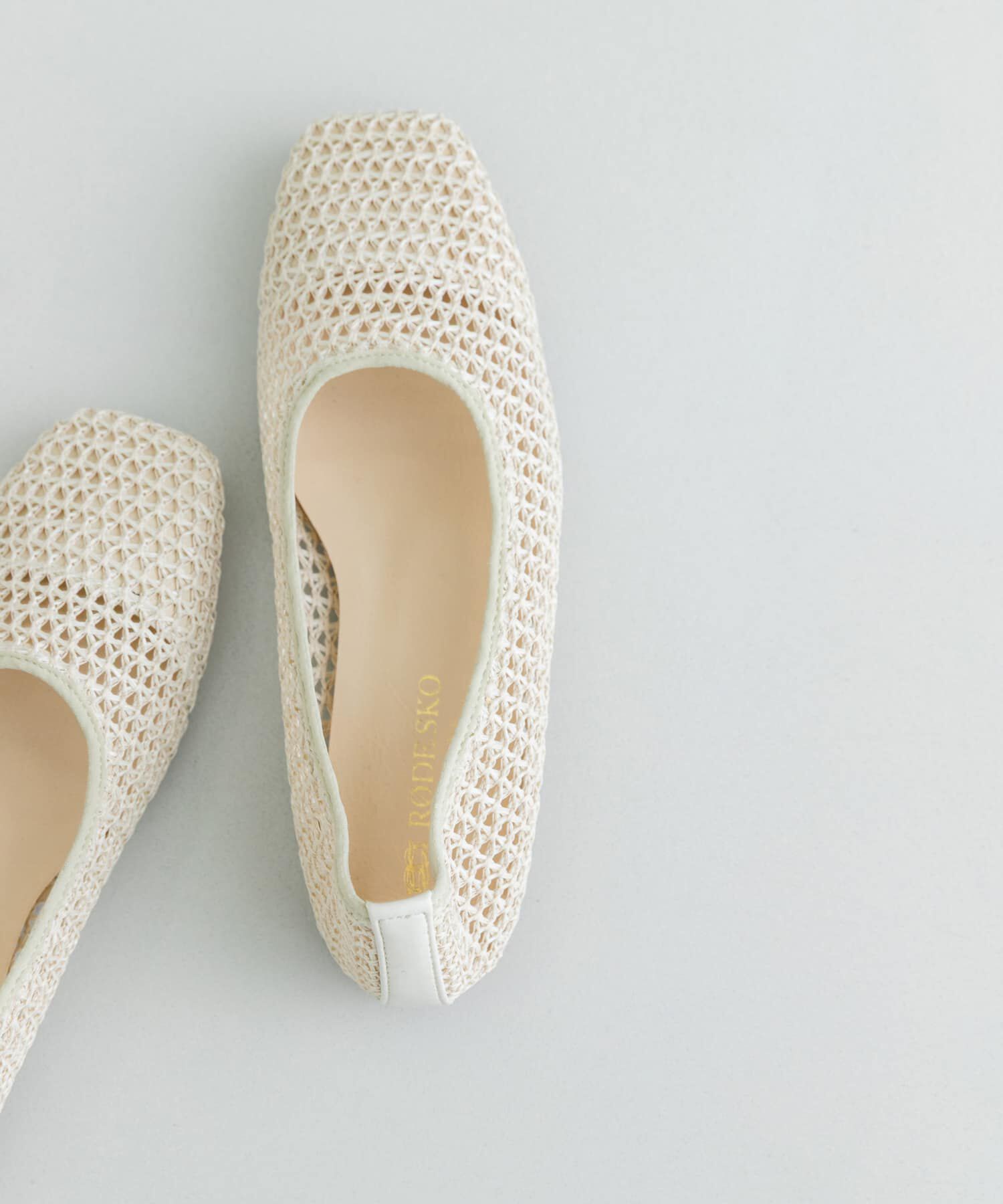 RODE SKO「『MADE IN JAPAN』 スクエアメッシュフラットシューズ」|バレエシューズ|