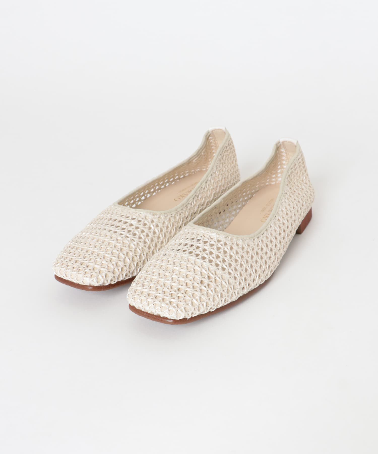 RODE SKO「『MADE IN JAPAN』 スクエアメッシュフラットシューズ」|バレエシューズ|