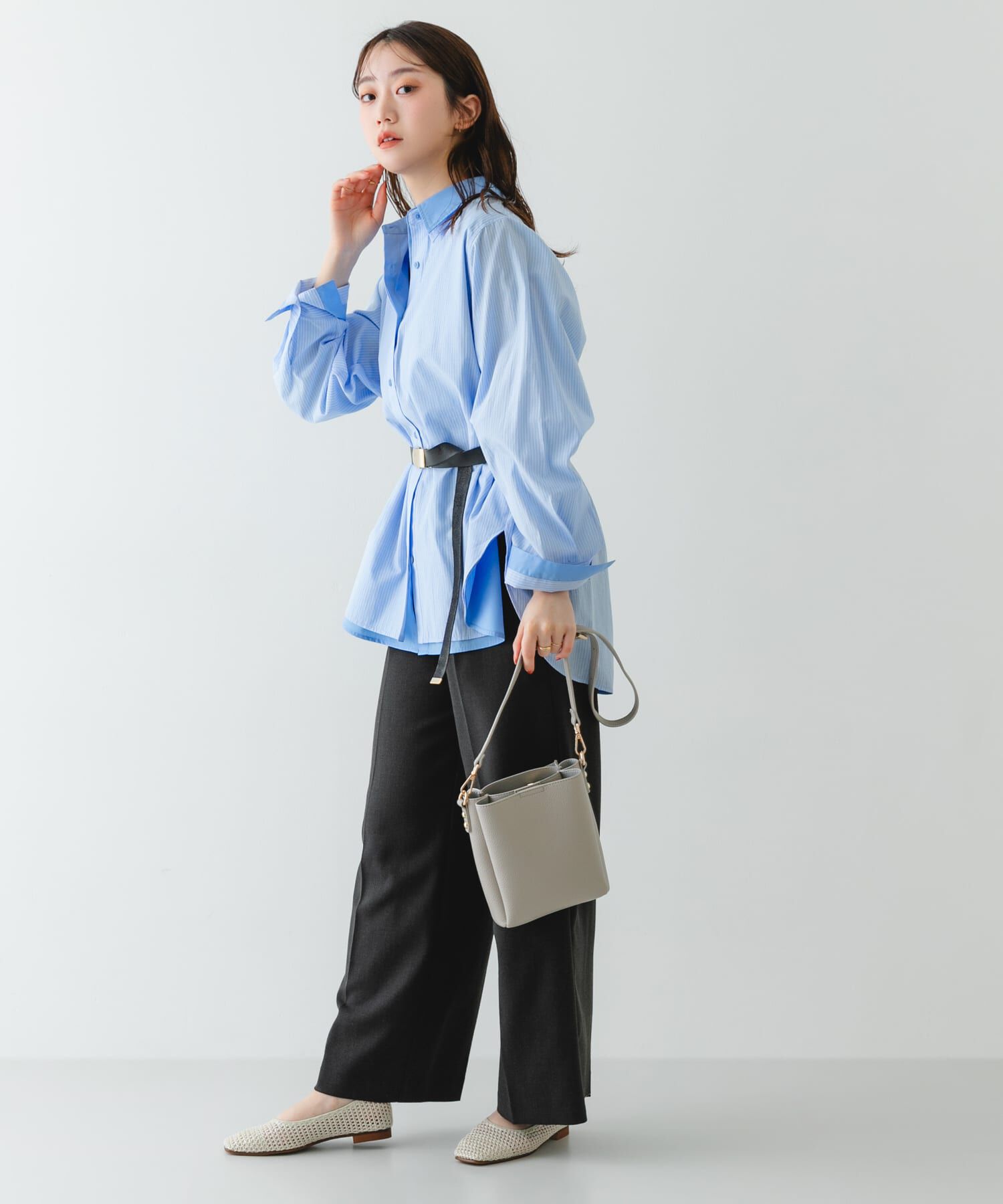 RODE SKO「『MADE IN JAPAN』 スクエアメッシュフラットシューズ」|バレエシューズ|