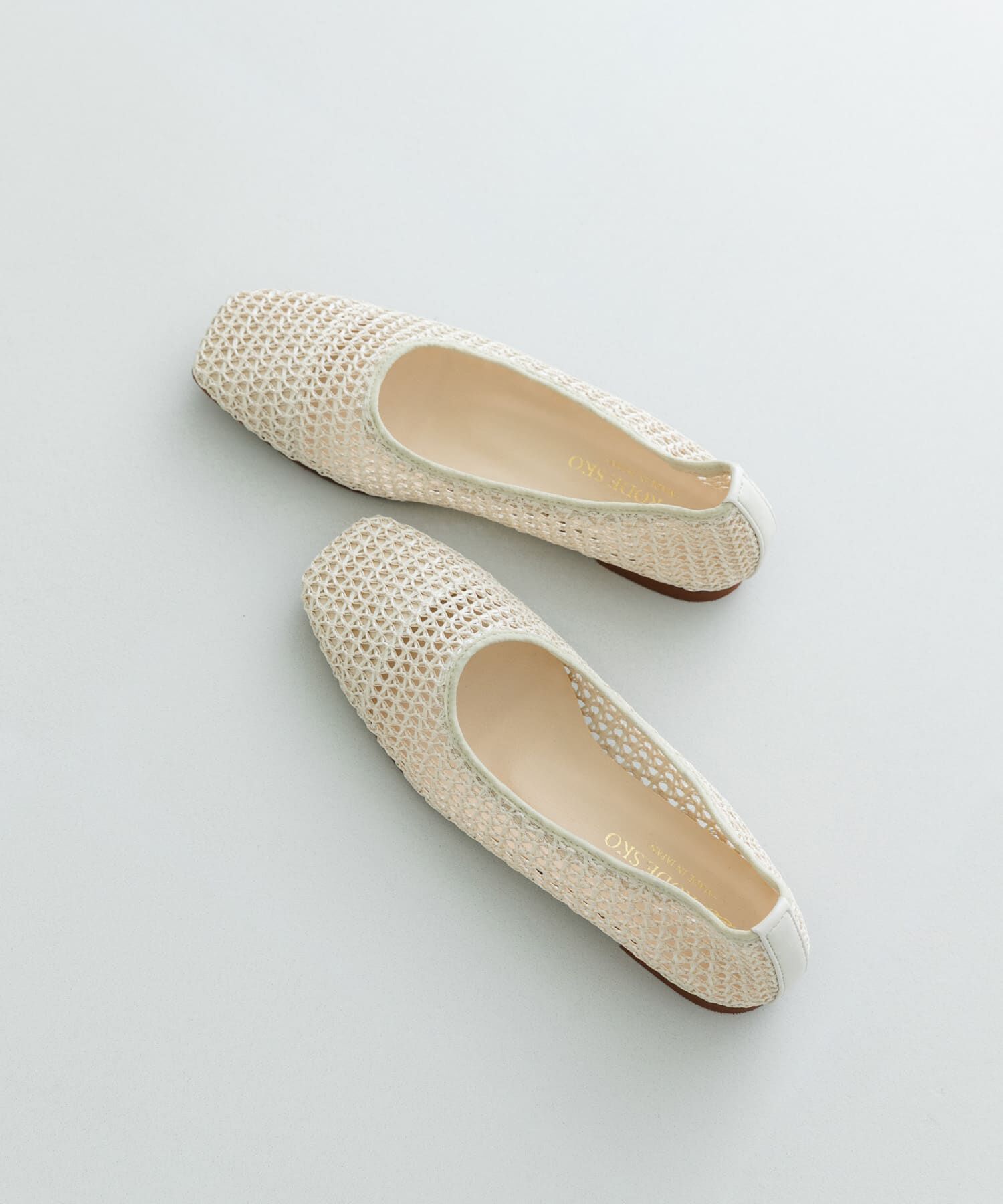 RODE SKO「『MADE IN JAPAN』 スクエアメッシュフラットシューズ」|バレエシューズ|