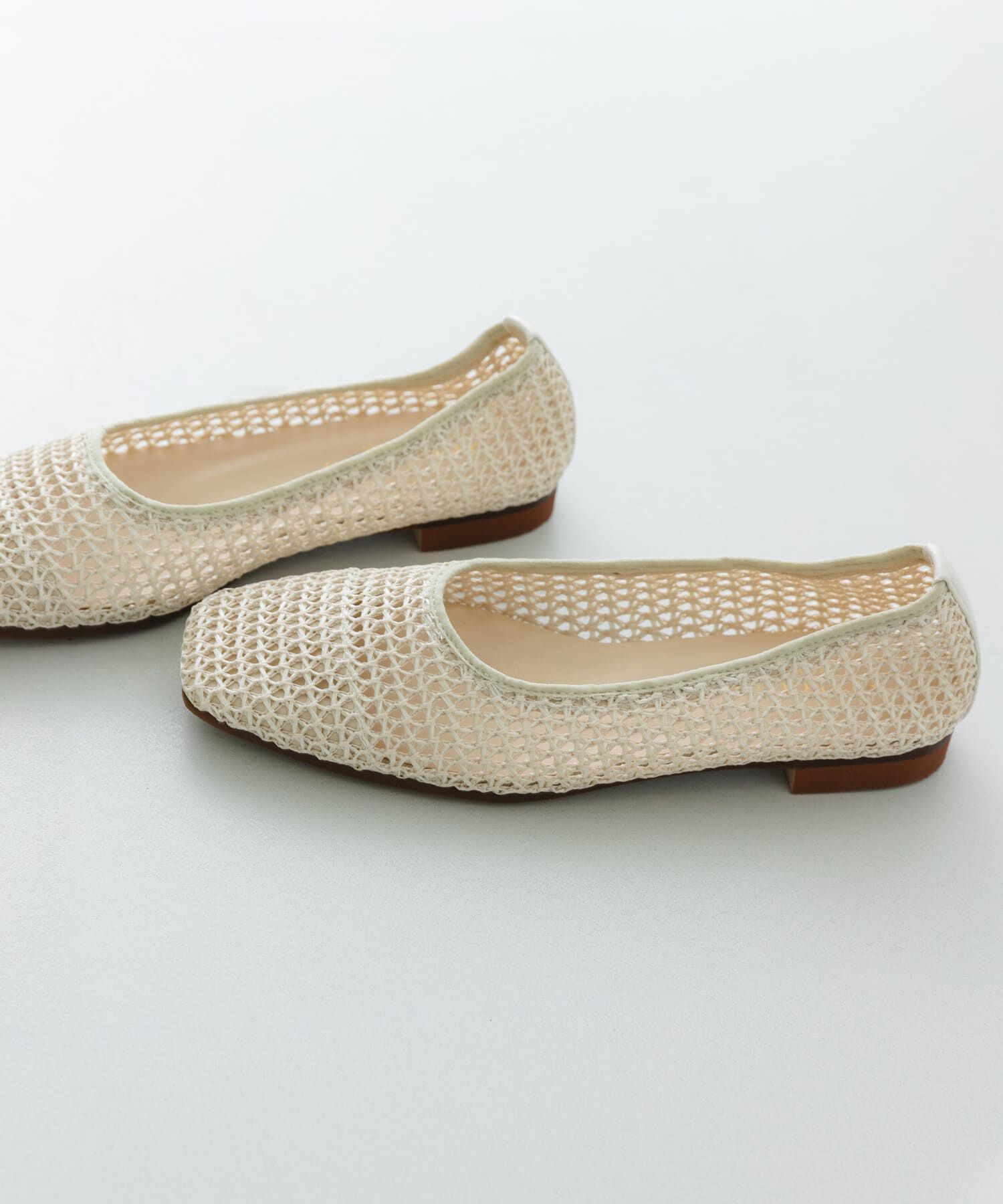 RODE SKO「『MADE IN JAPAN』 スクエアメッシュフラットシューズ」|バレエシューズ|