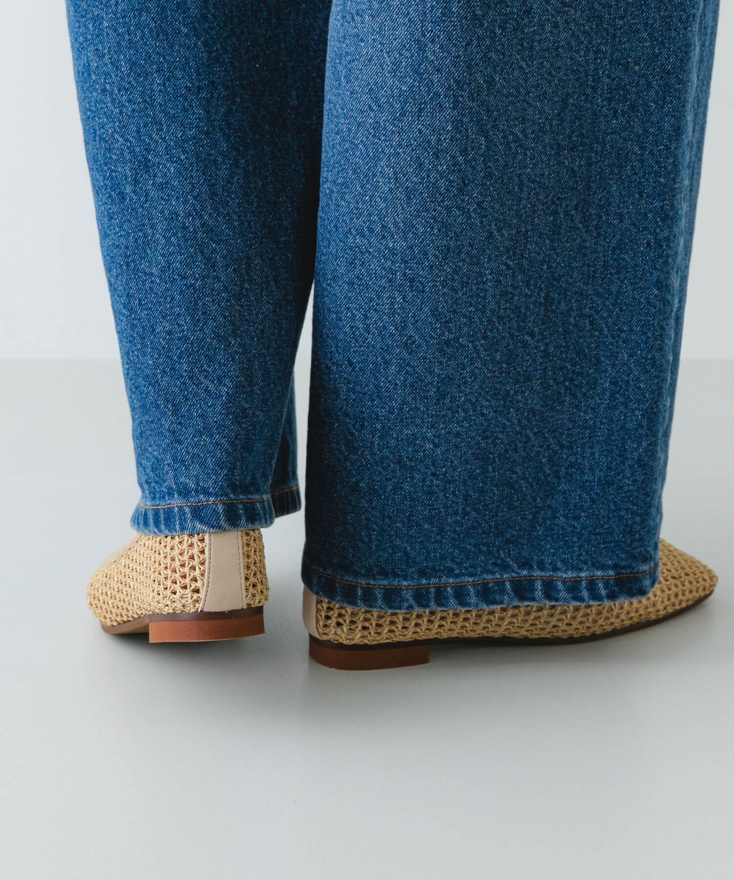 RODE SKO「『MADE IN JAPAN』 スクエアメッシュフラットシューズ」|バレエシューズ|