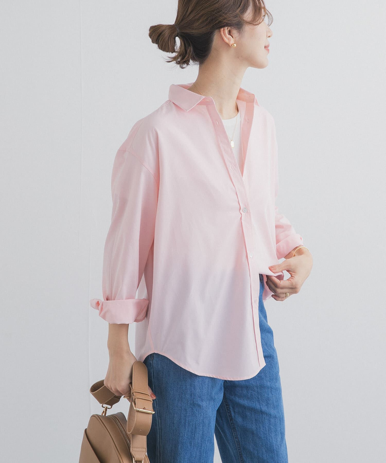 URBAN RESEARCH DOORS「『UR TECH』レギュラーカラーオーバーシャツ」|シャツ・ブラウス|