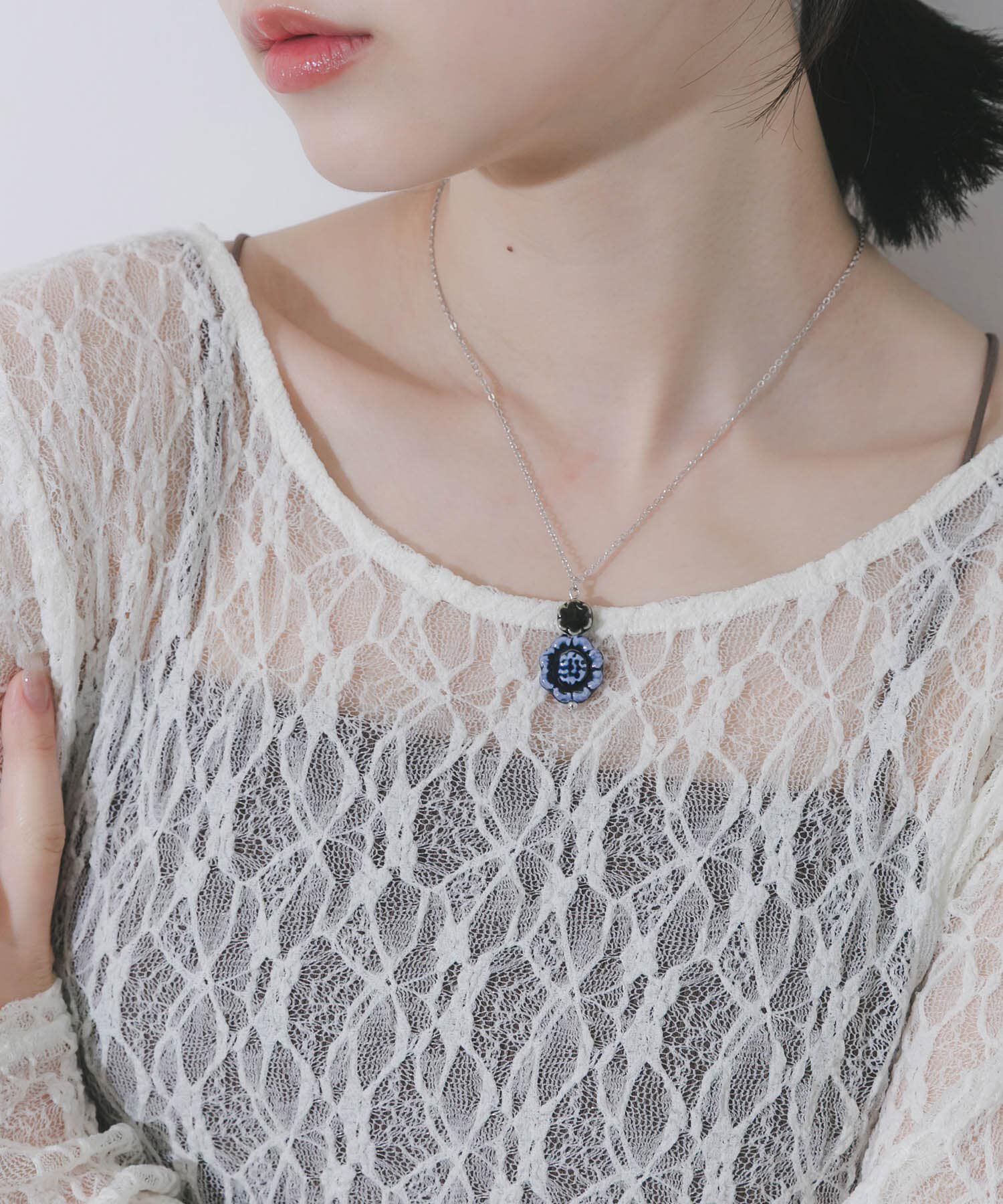 SMELLY「フラワーモチーフトップネックレス」|ネックレス|