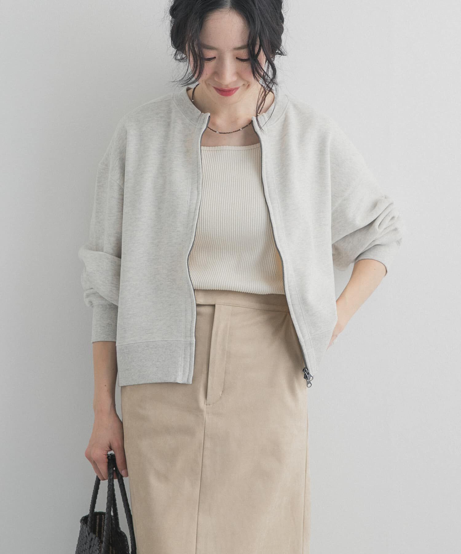 URBAN RESEARCH DOORS「『WEB/一部店舗限定カラー』コットンスウェットジップカーディガン」|カーディガン|