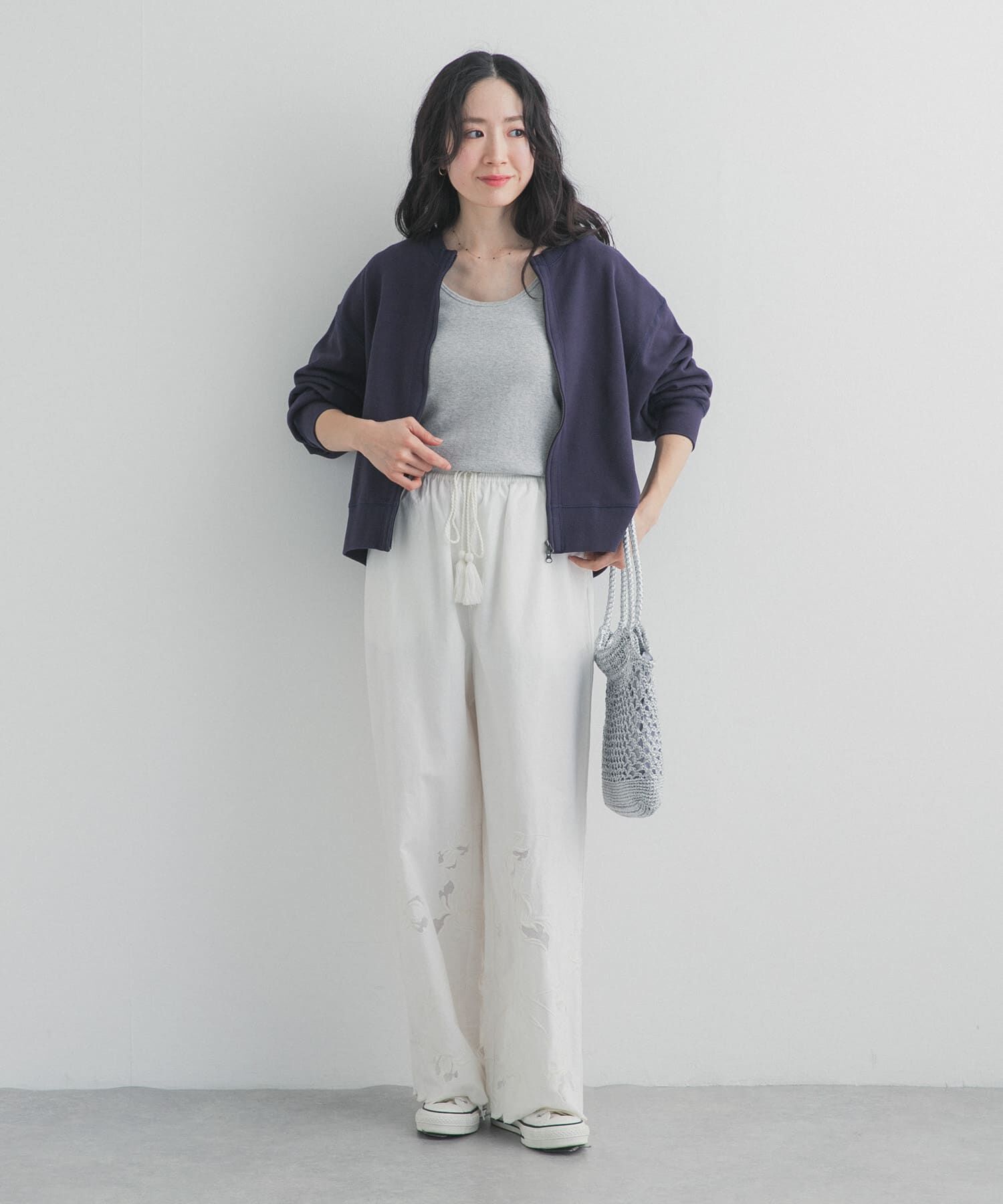 URBAN RESEARCH DOORS「『WEB/一部店舗限定カラー』コットンスウェットジップカーディガン」|カーディガン|