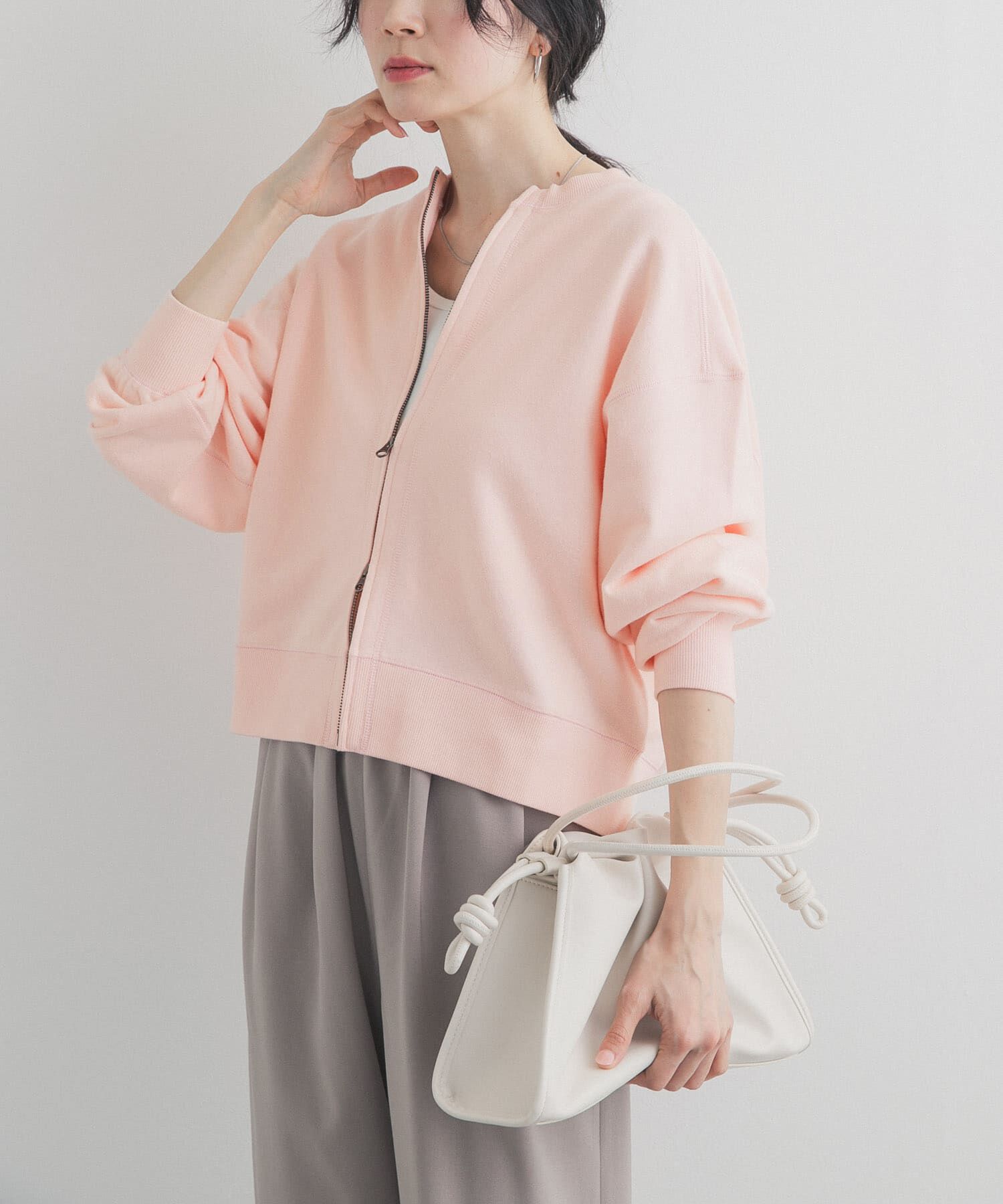 URBAN RESEARCH DOORS「『WEB/一部店舗限定カラー』コットンスウェットジップカーディガン」|カーディガン|