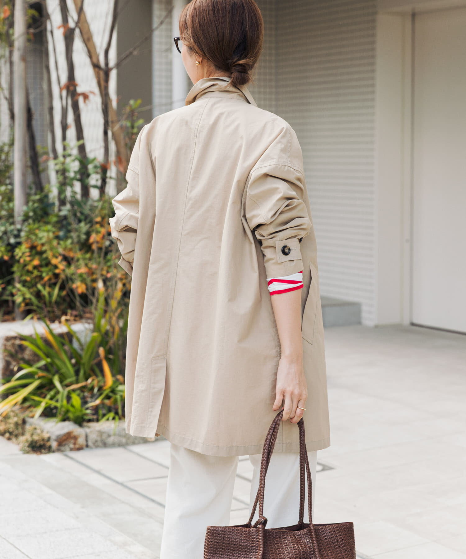 URBAN RESEARCH DOORS「『撥水』スタンドミドルコート」|ステンカラーコート|