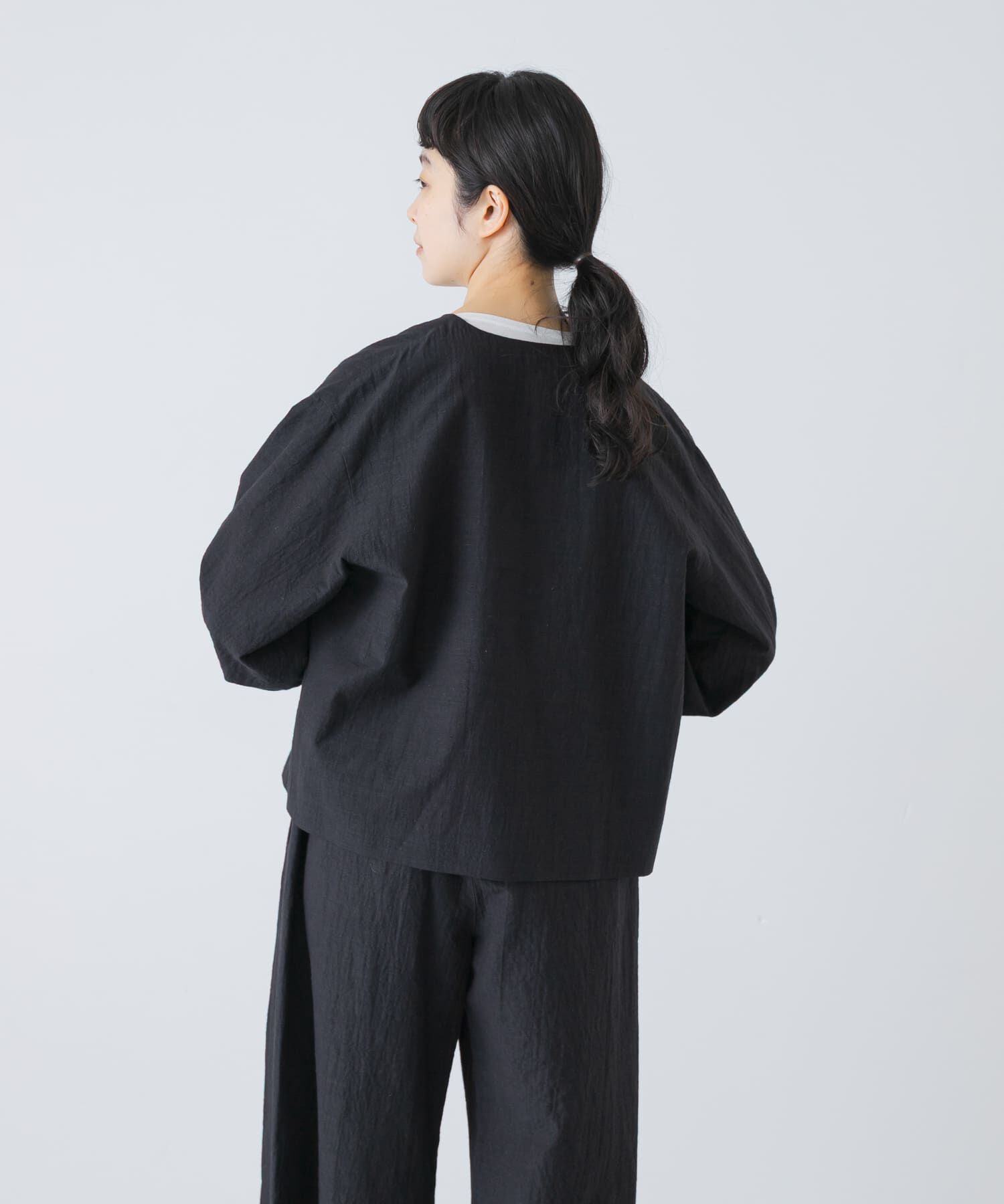 かぐれ「『セットアップ対応』 ノーカラーショートジャケット」|ノーカラージャケット|