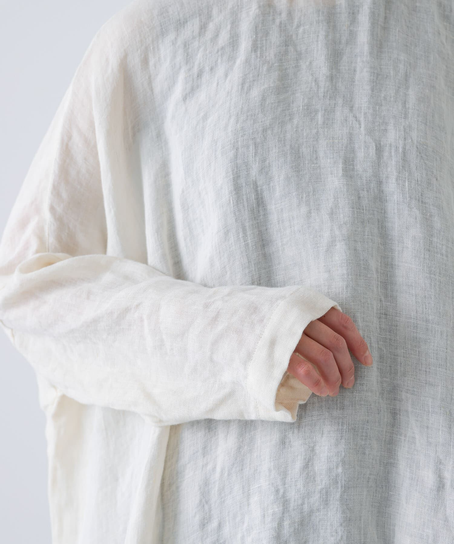 かぐれ「リネンボイルワイドプルオーバー」|シャツ・ブラウス|