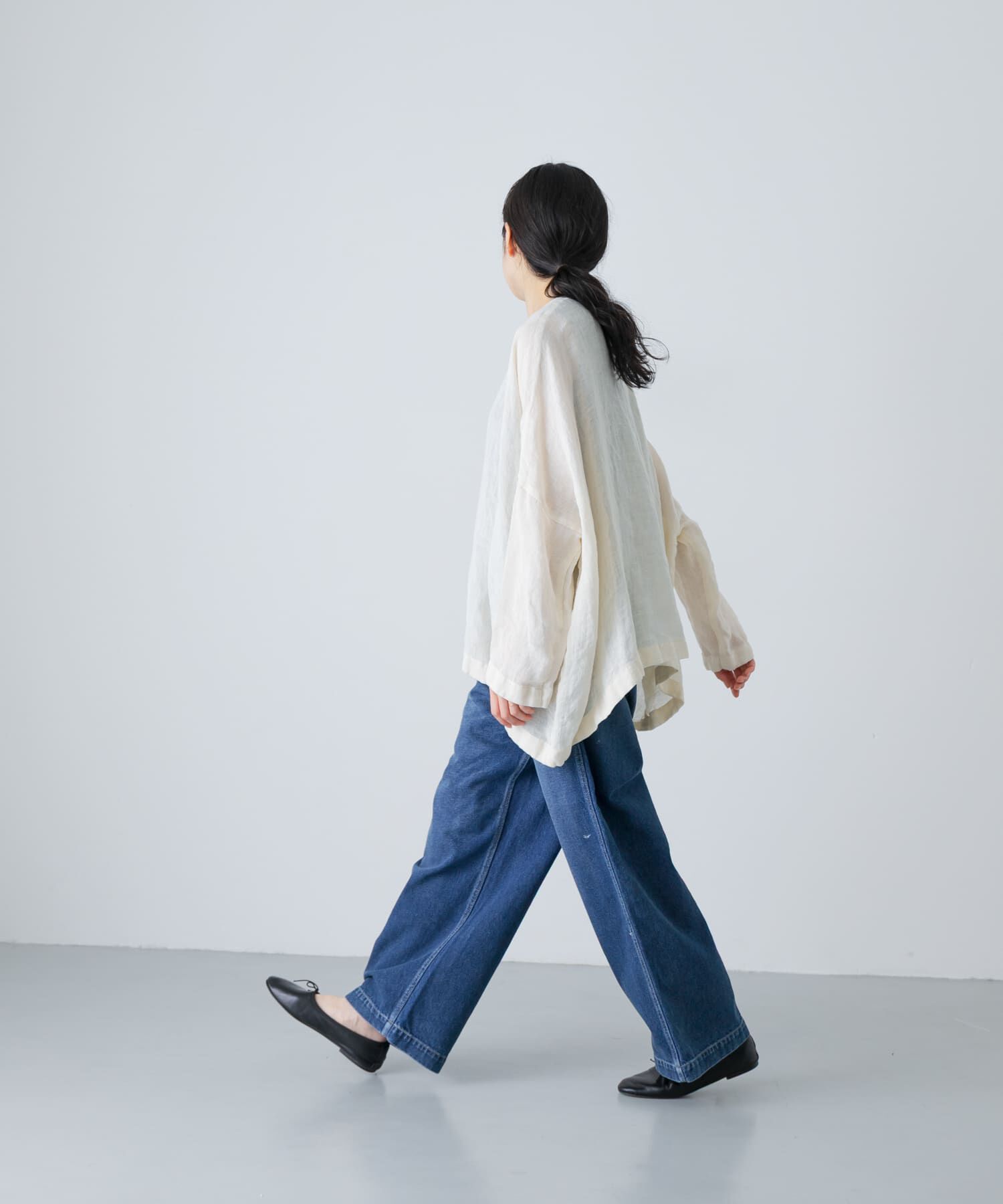 かぐれ「リネンボイルワイドプルオーバー」|シャツ・ブラウス|