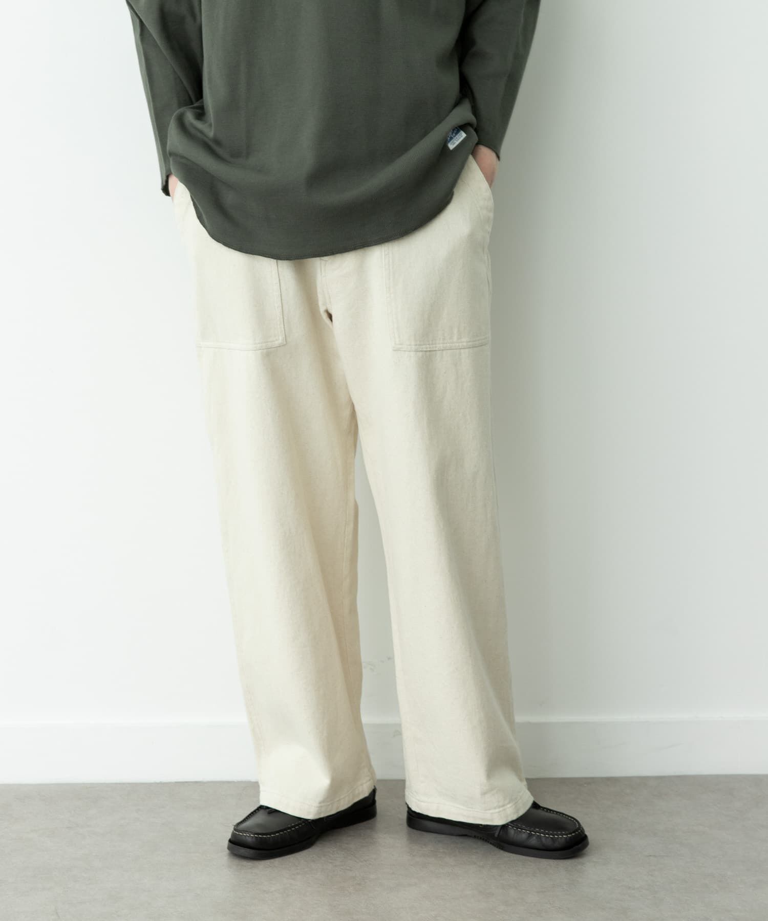 Sonny Label 「ARMY TWILL　DENIM BAKER PANTS」|デニム|ホワイト系その他