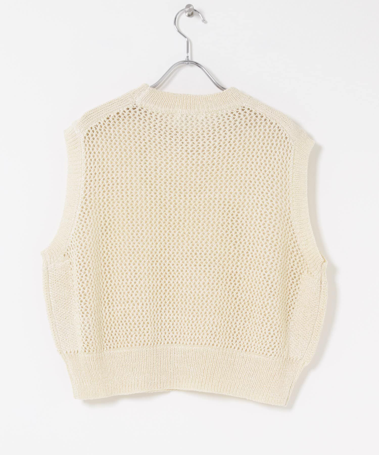 URBAN RESEARCH DOORS「FORK&SPOON　ペーパーメッシュニットベスト」|ベスト・ジレ|