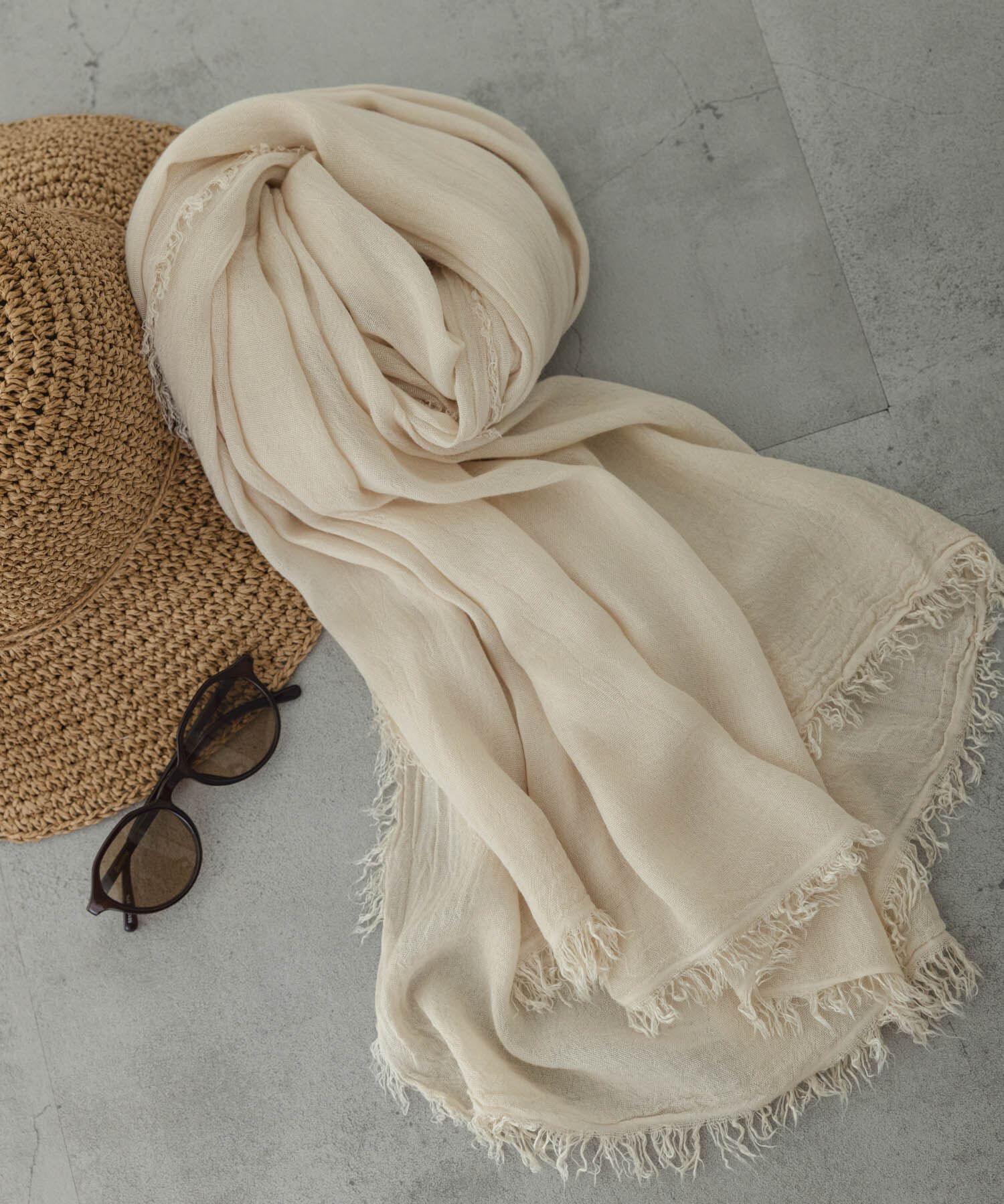 Sonny Label 「イタリア製なめらかレーヨンストール」|ストール|ベージュ