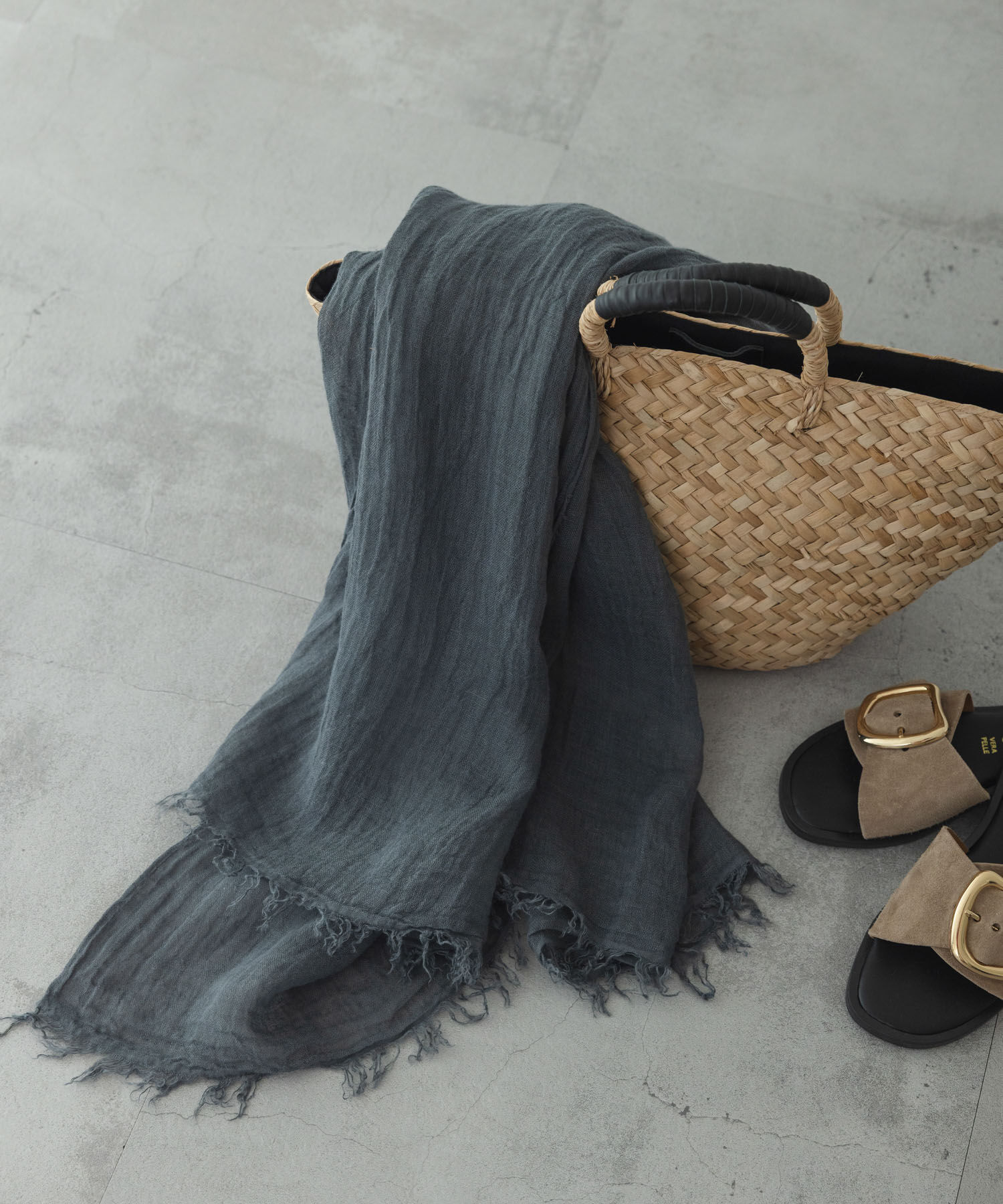 Sonny Label 「イタリア製リネンストール」|ストール|グレー