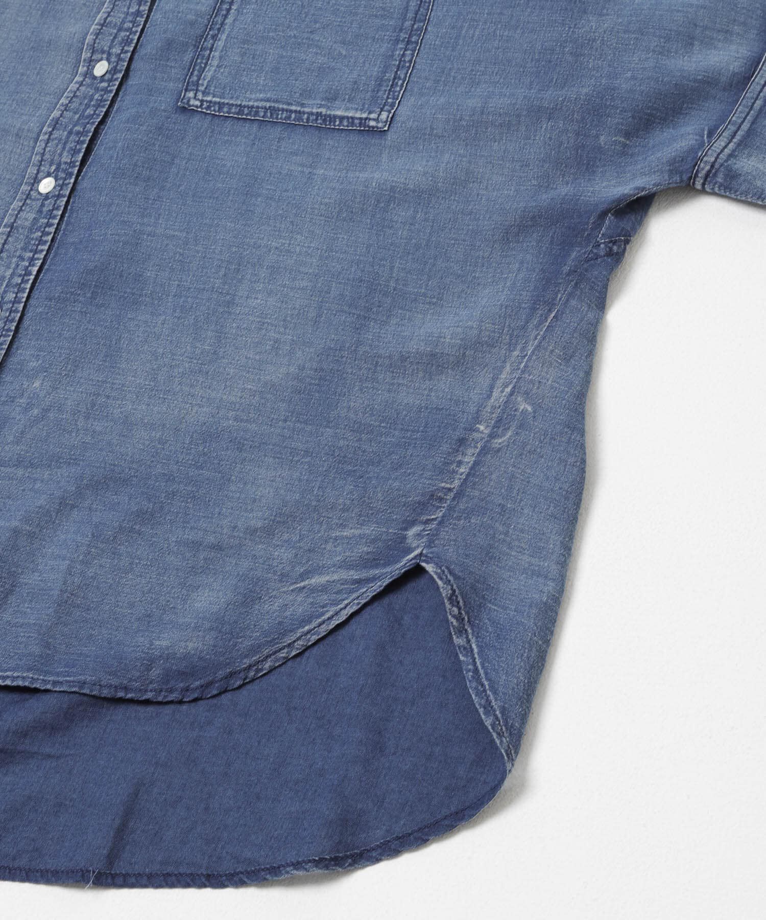 URBAN RESEARCH「ハーフスリーブシアーデニムシャツ」|シャツ・ブラウス|