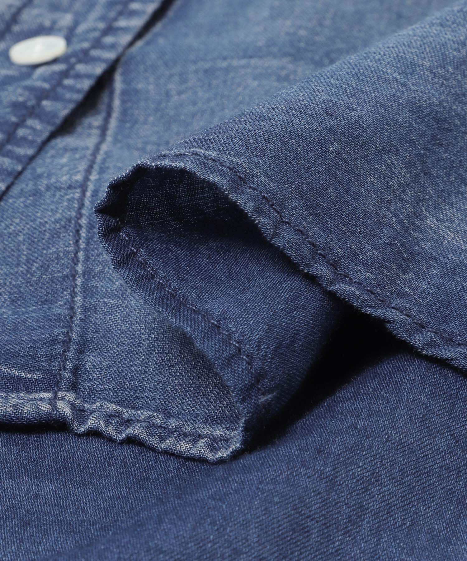 URBAN RESEARCH「ハーフスリーブシアーデニムシャツ」|シャツ・ブラウス|