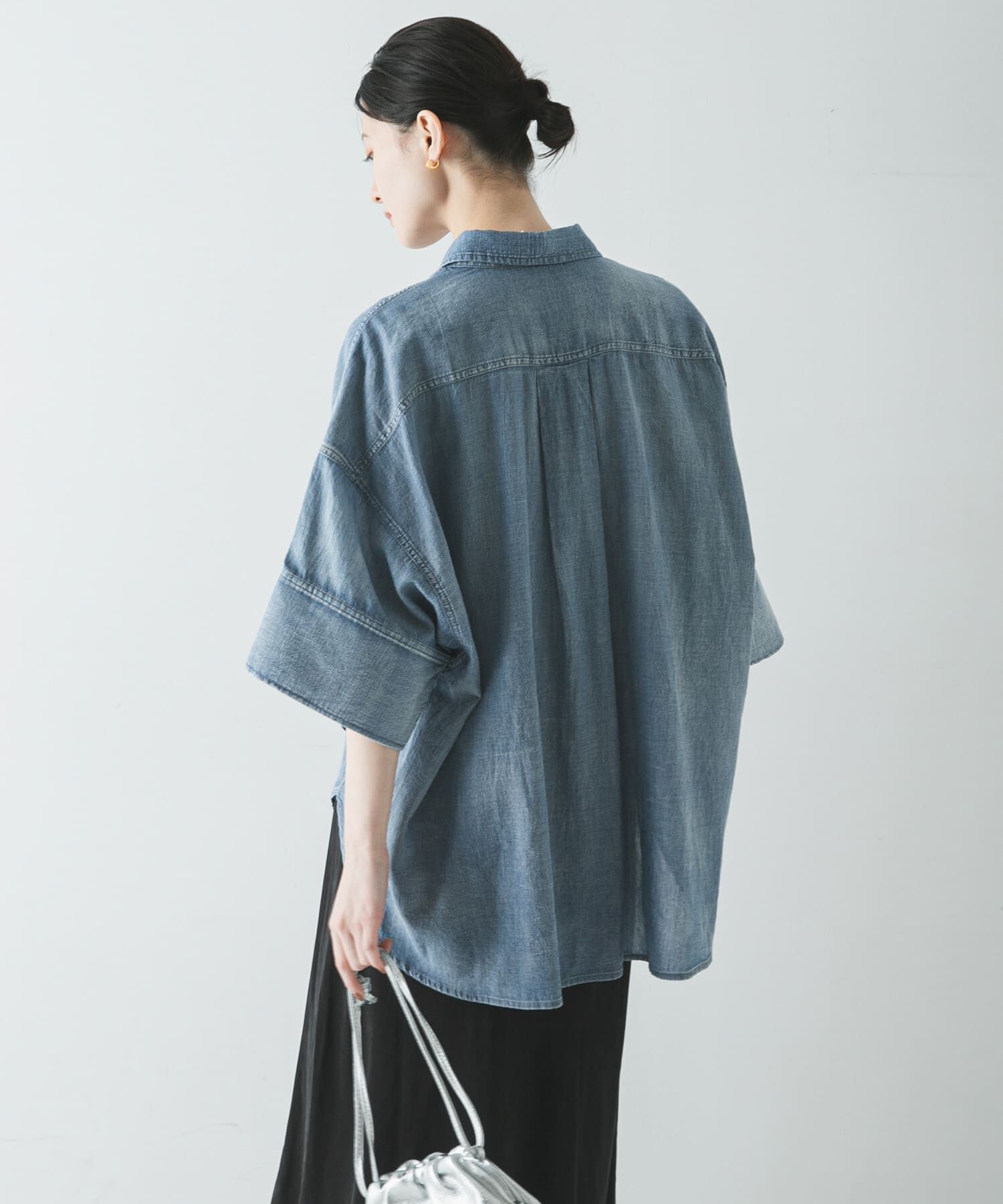 URBAN RESEARCH「ハーフスリーブシアーデニムシャツ」|シャツ・ブラウス|