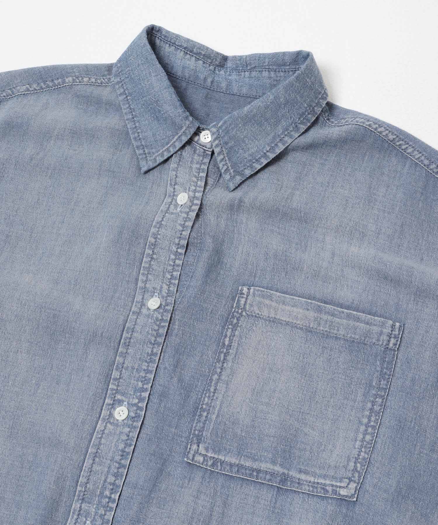 URBAN RESEARCH「ハーフスリーブシアーデニムシャツ」|シャツ・ブラウス|