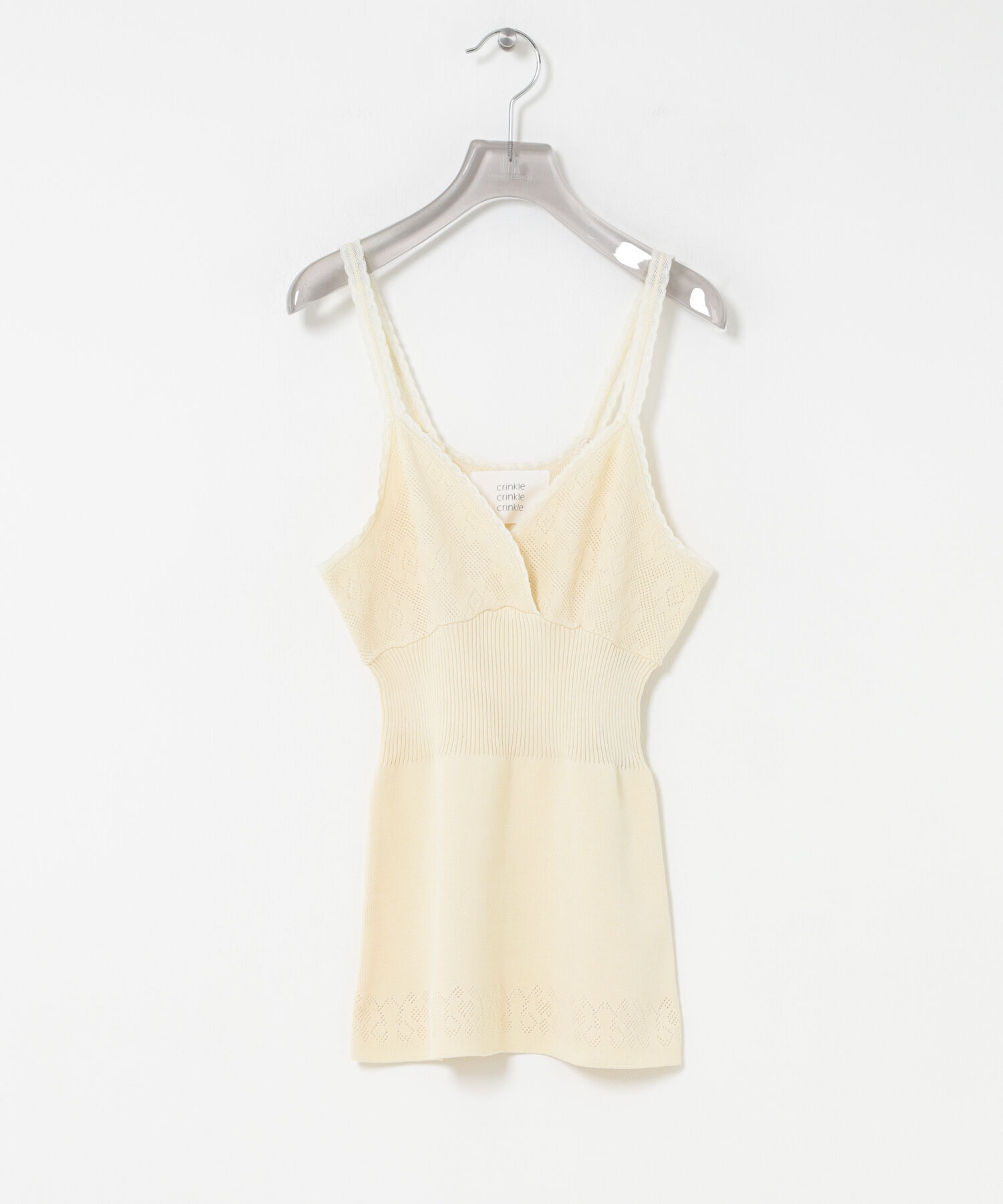 URBAN RESEARCH「crinkle crinkle crinkle　FLOWER JACQUARD KNIT CAMI」|キャミソール|アイボリー