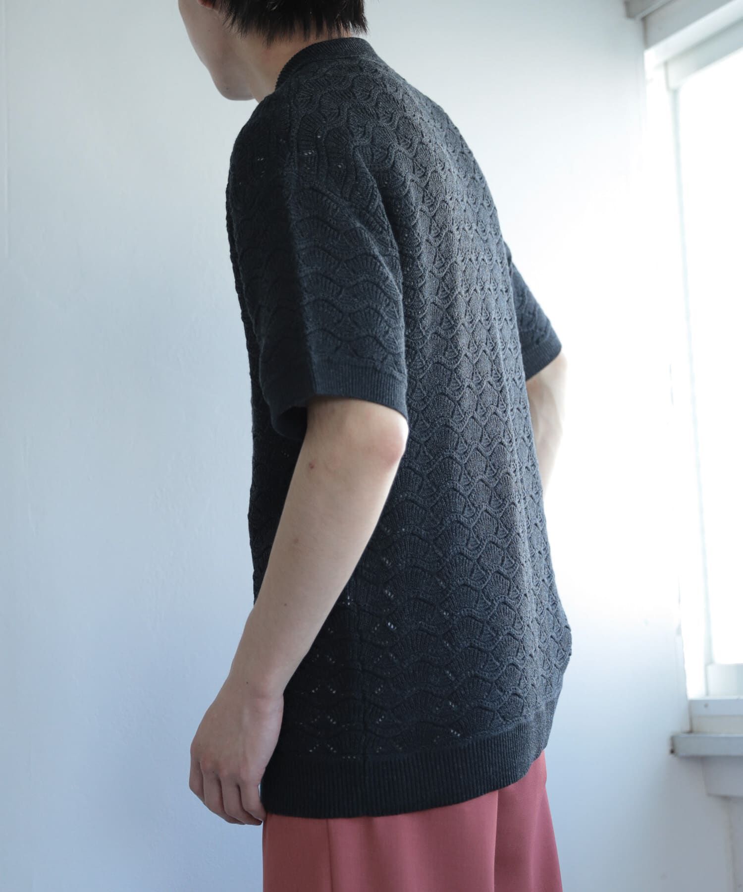 SENSE OF PLACE by URBAN RESEARCH「『ユニセックス』『洗濯可』レースアミカーディガン(5分袖)」|カーディガン|