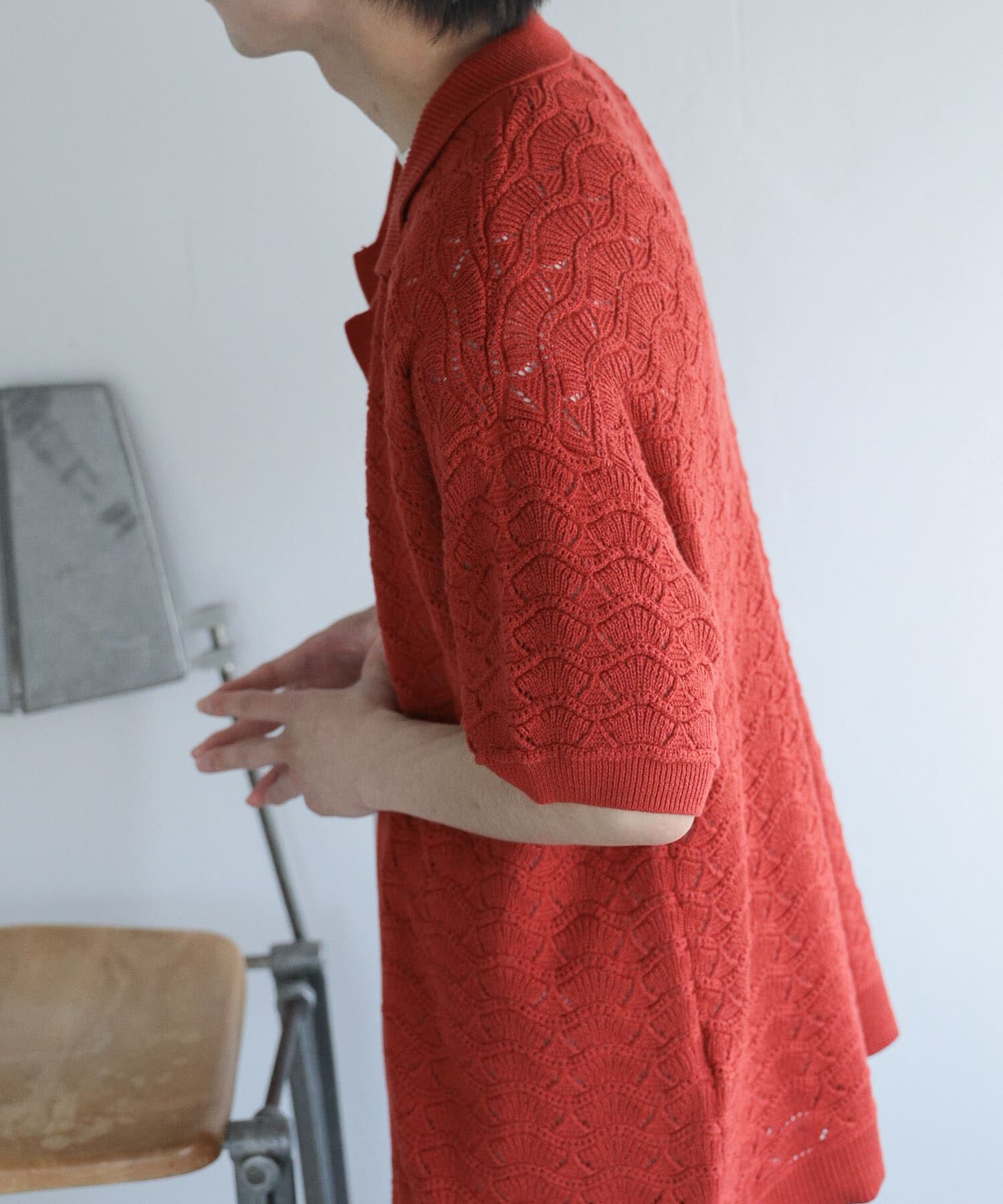 SENSE OF PLACE by URBAN RESEARCH「『ユニセックス』『洗濯可』レースアミカーディガン(5分袖)」|カーディガン|