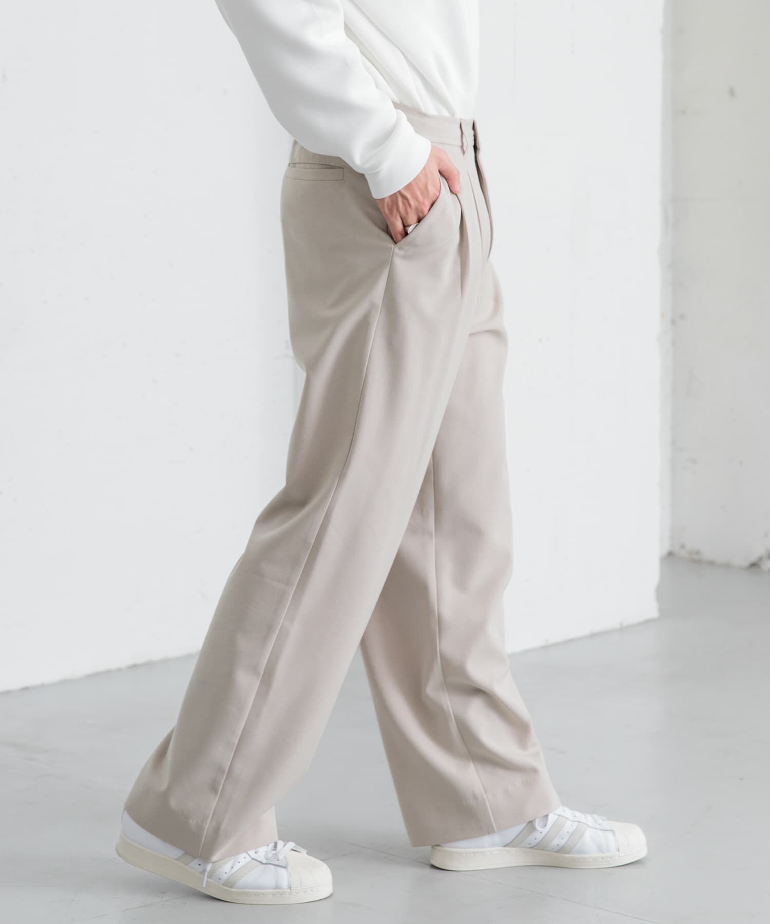 SENSE OF PLACE by URBAN RESEARCH「『イージーケア』ダブルタックワイドパンツ」|その他|