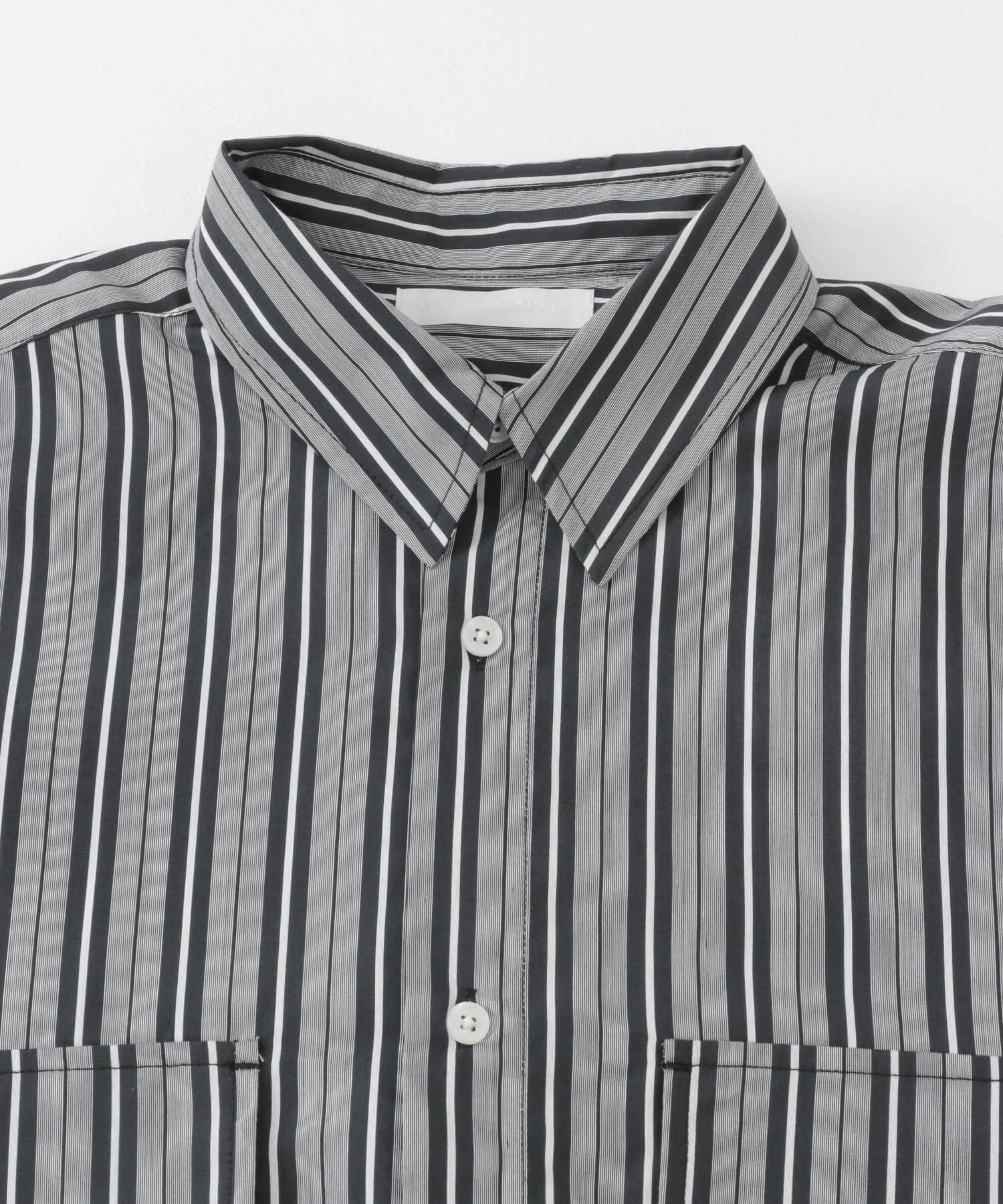 SENSE OF PLACE by URBAN RESEARCH「ストライプCPOルーズシャツ(5分袖)」|シャツ・ブラウス|
