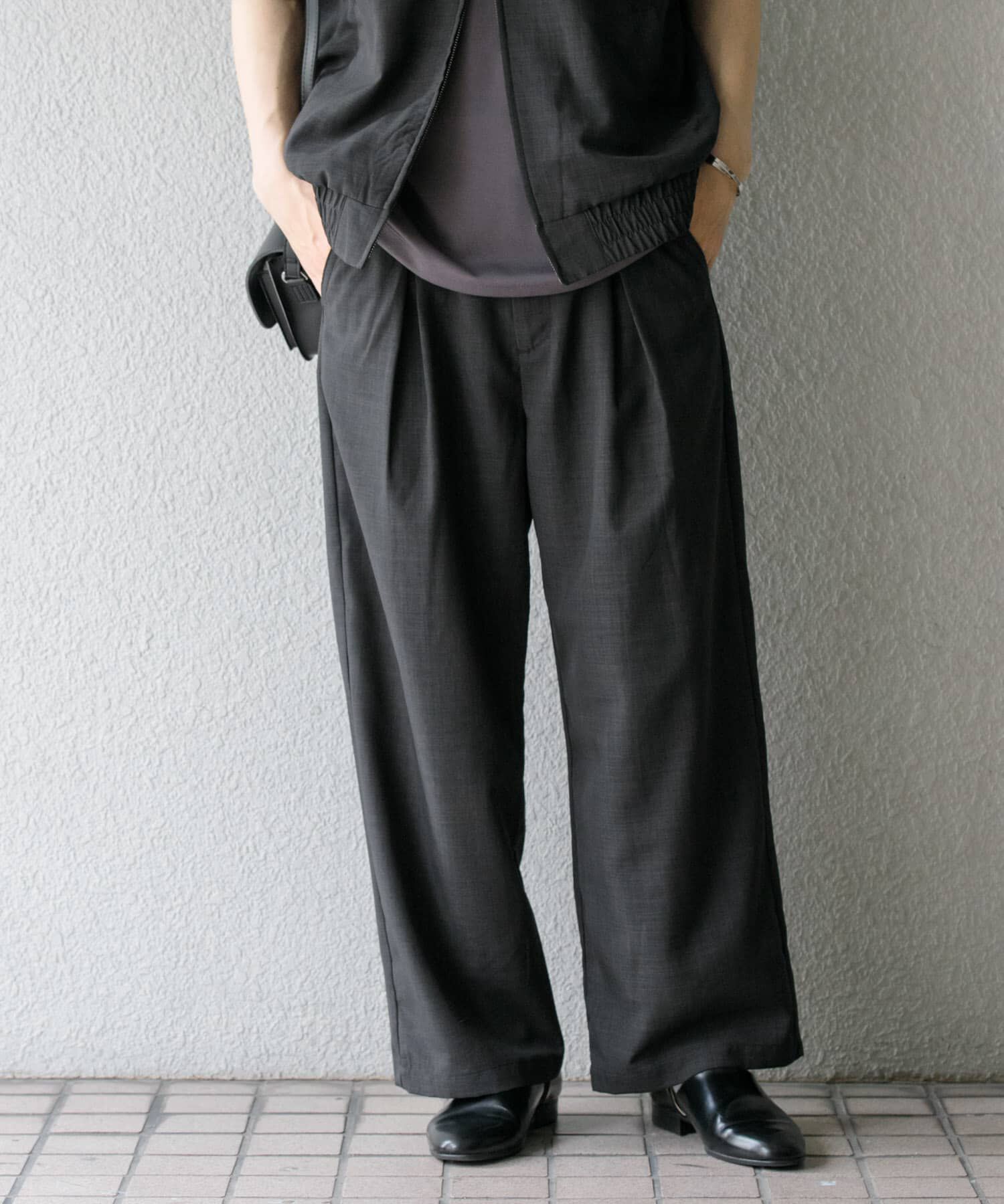 SENSE OF PLACE by URBAN RESEARCH「『イージーケア/セットアップ対応』リネンライクタックワイドパンツ」|その他|