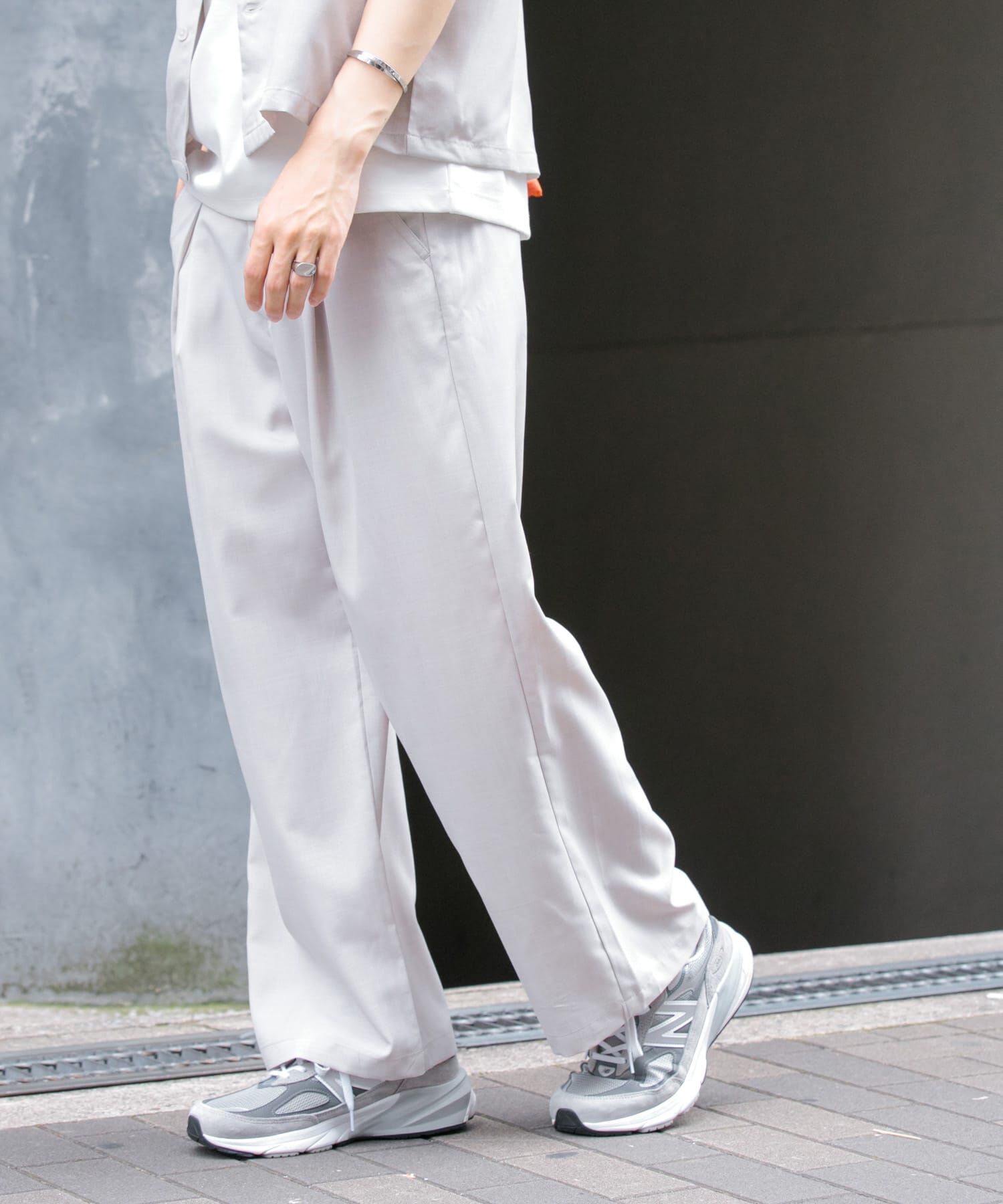 SENSE OF PLACE by URBAN RESEARCH「『イージーケア/セットアップ対応』リネンライクタックワイドパンツ」|その他|