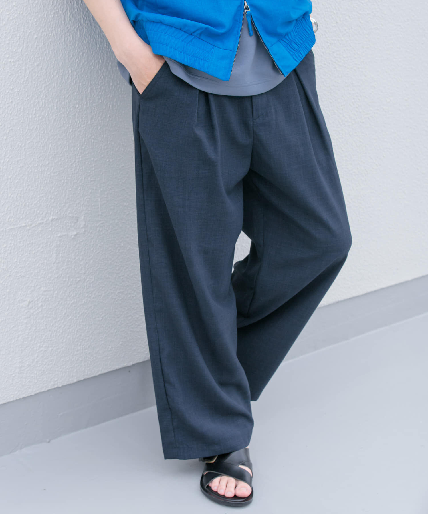 SENSE OF PLACE by URBAN RESEARCH「『イージーケア/セットアップ対応』リネンライクタックワイドパンツ」|その他|