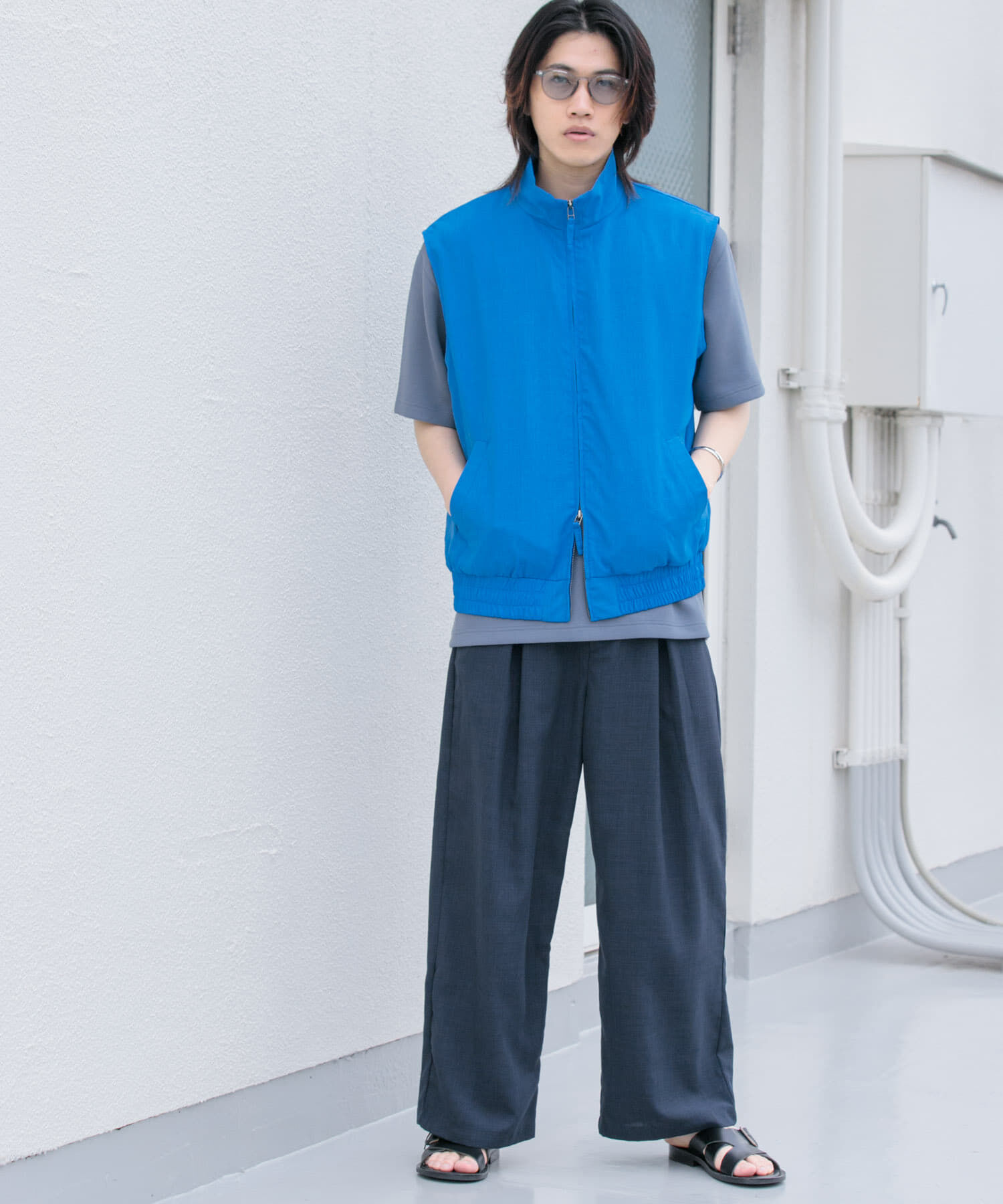 SENSE OF PLACE by URBAN RESEARCH「『イージーケア/セットアップ対応』リネンライクタックワイドパンツ」|その他|