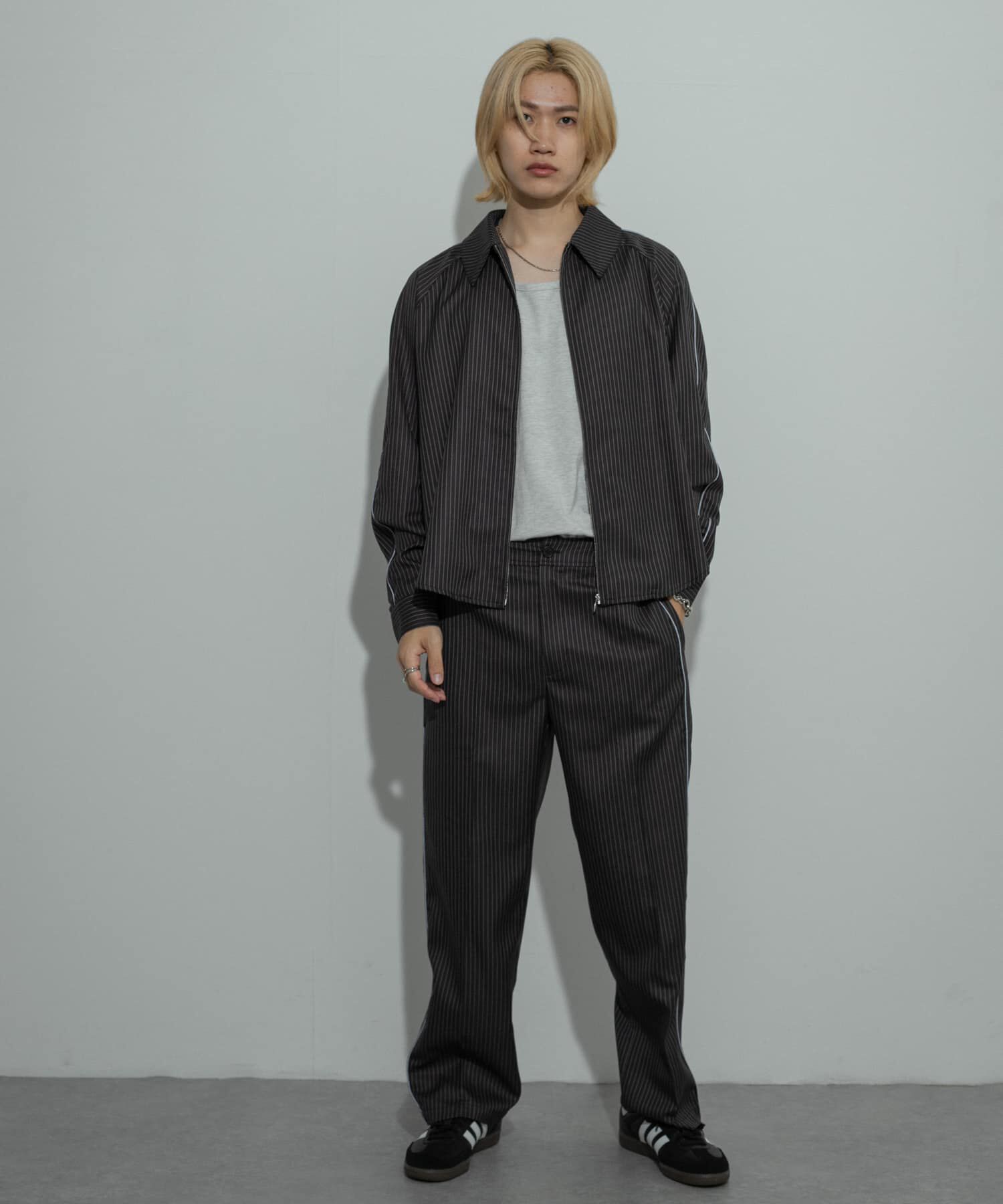 SENSE OF PLACE by URBAN RESEARCH「サイドラインピンストライプジップシャツ」|シャツ・ブラウス|