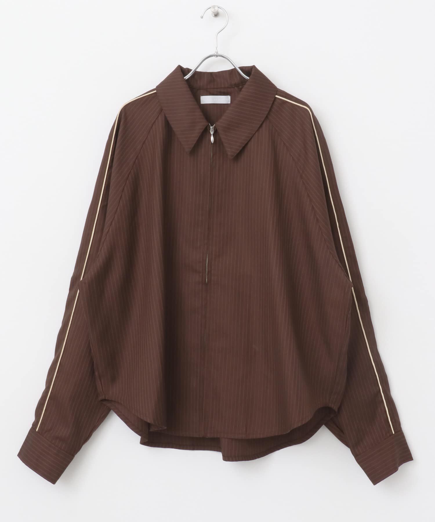 SENSE OF PLACE by URBAN RESEARCH「サイドラインピンストライプジップシャツ」|シャツ・ブラウス|