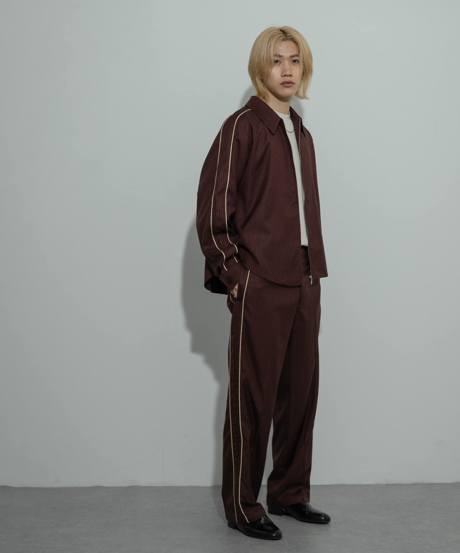 SENSE OF PLACE by URBAN RESEARCH「サイドラインピンストライプジップシャツ」|シャツ・ブラウス|