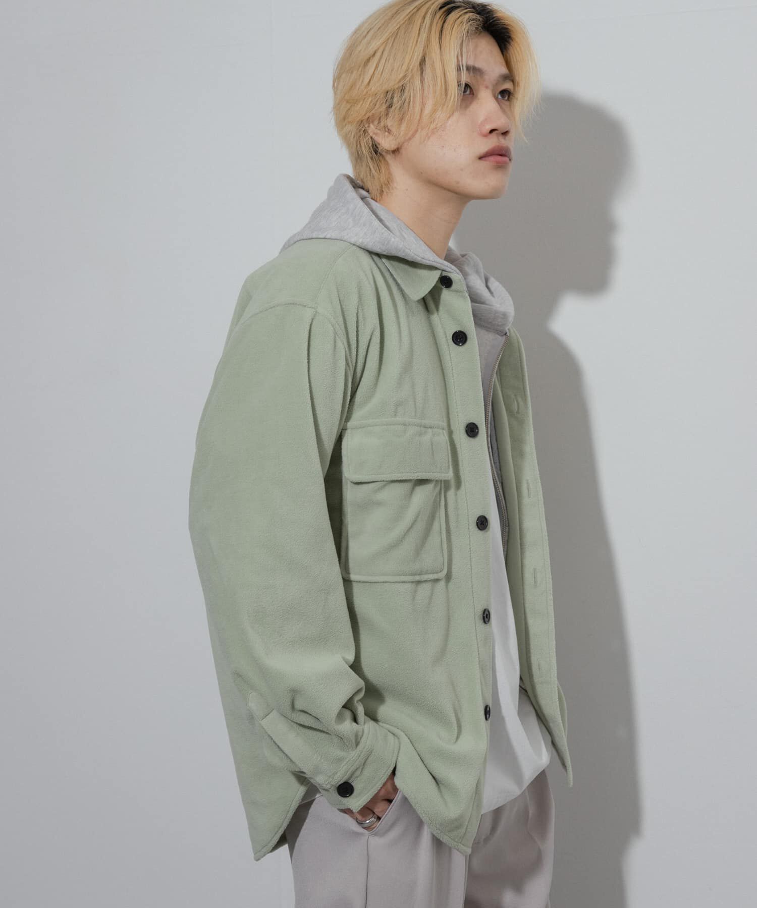 SENSE OF PLACE by URBAN RESEARCH「フリースフラップルーズシャツ」|シャツ・ブラウス|ミント
