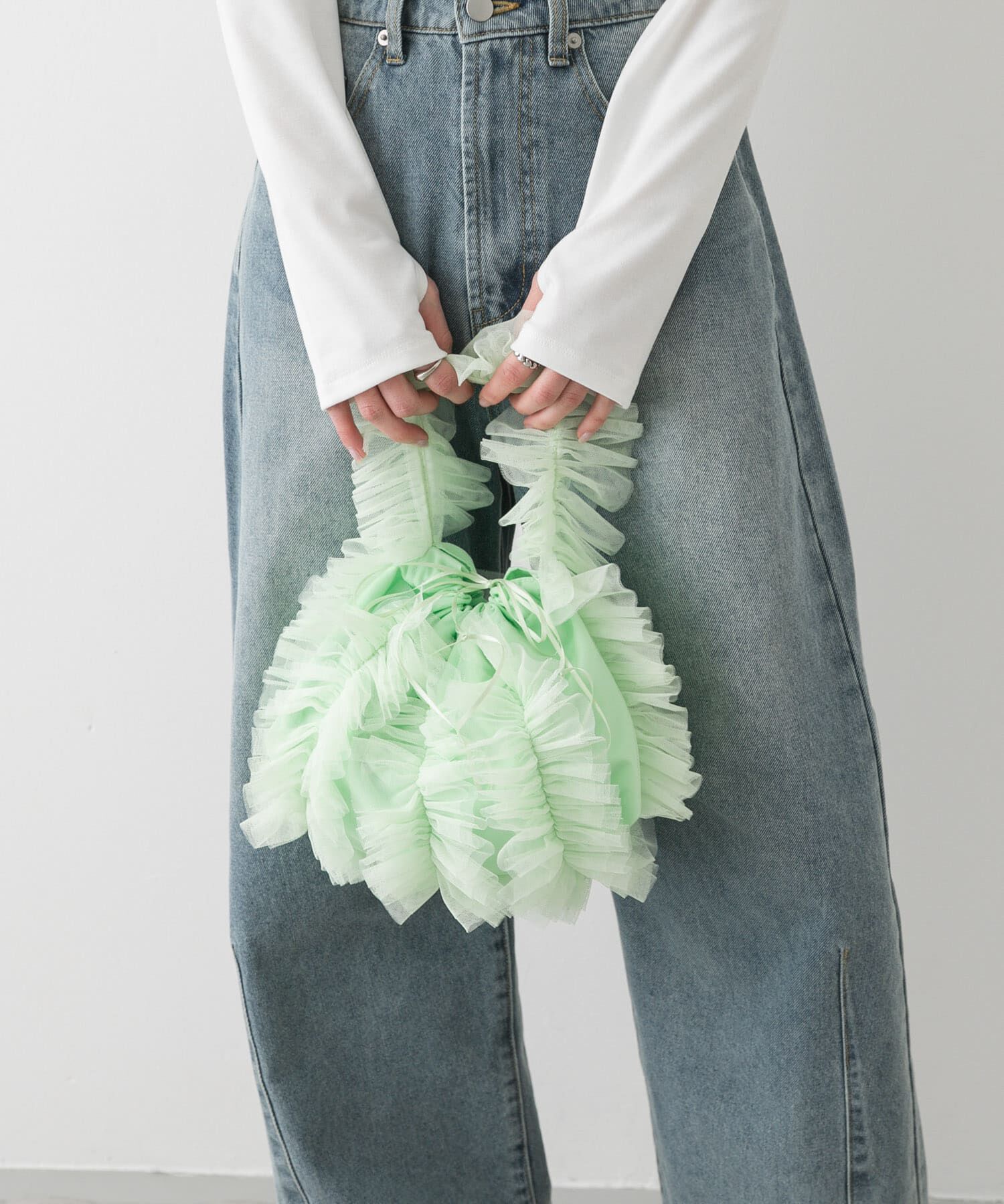 SENSE OF PLACE by URBAN RESEARCH「チュールハンドバッグ」|ハンドバッグ|