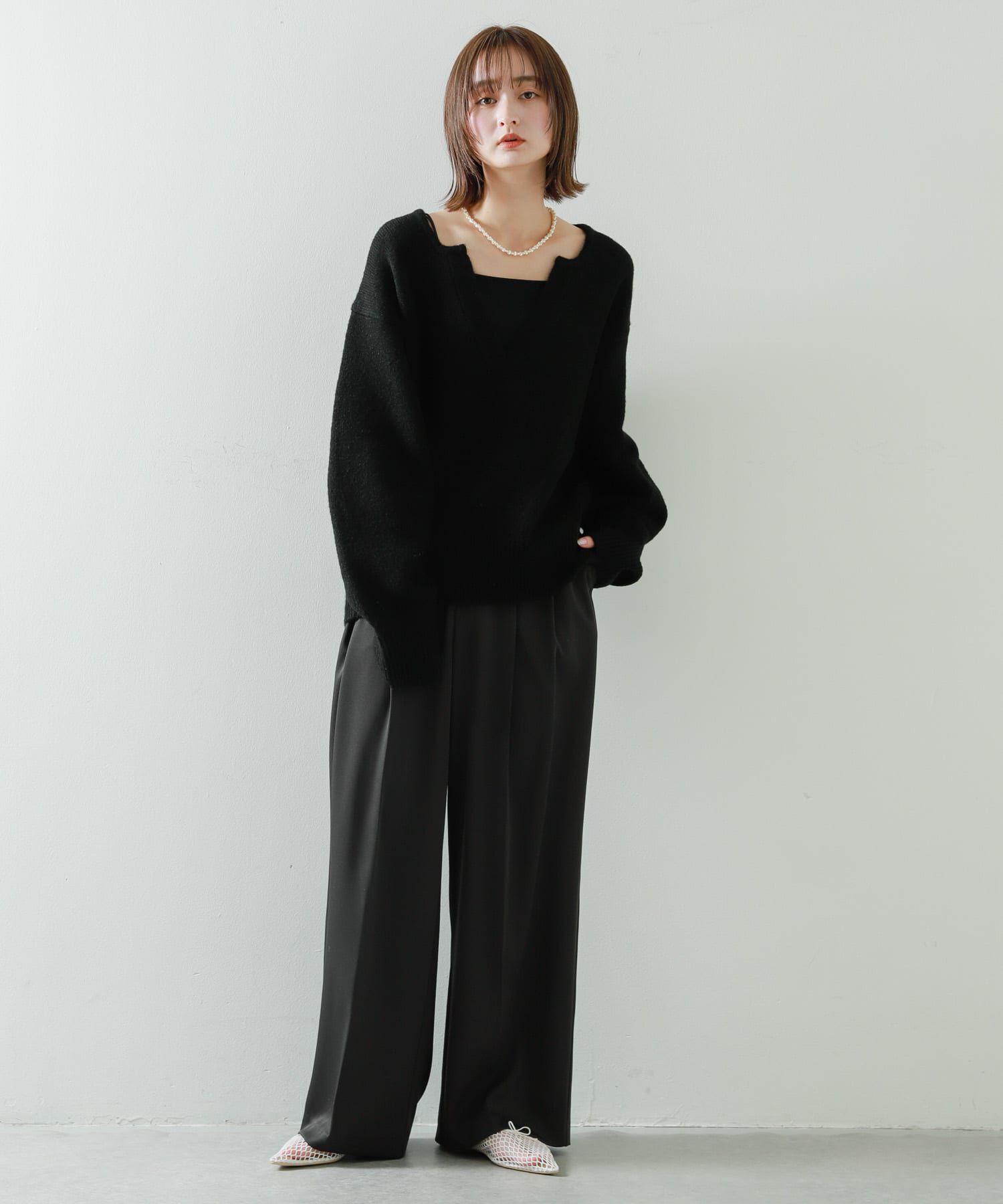 SENSE OF PLACE by URBAN RESEARCH「メッシュポインテッドシューズ」|バレエシューズ|