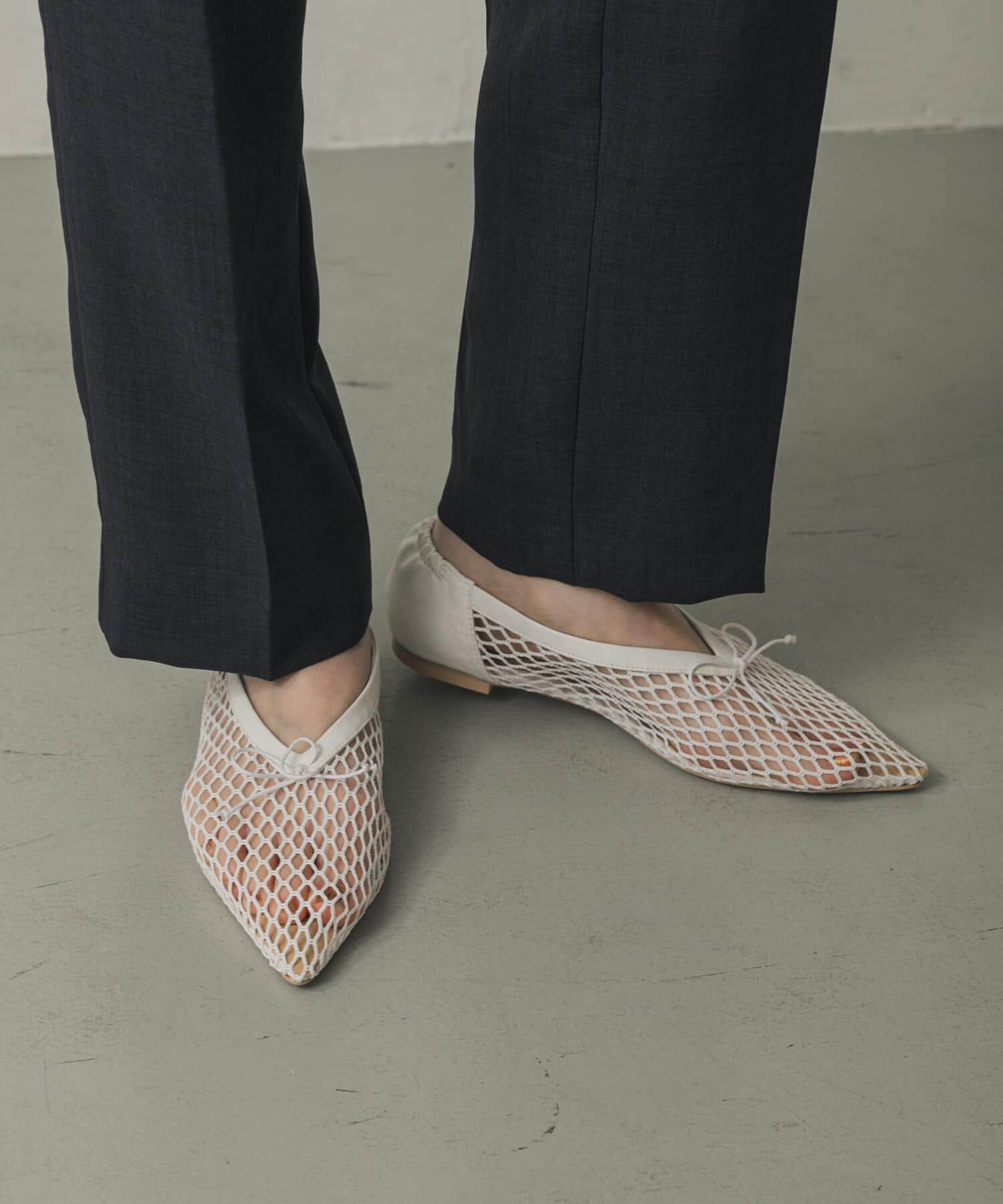 SENSE OF PLACE by URBAN RESEARCH「メッシュポインテッドシューズ」|バレエシューズ|