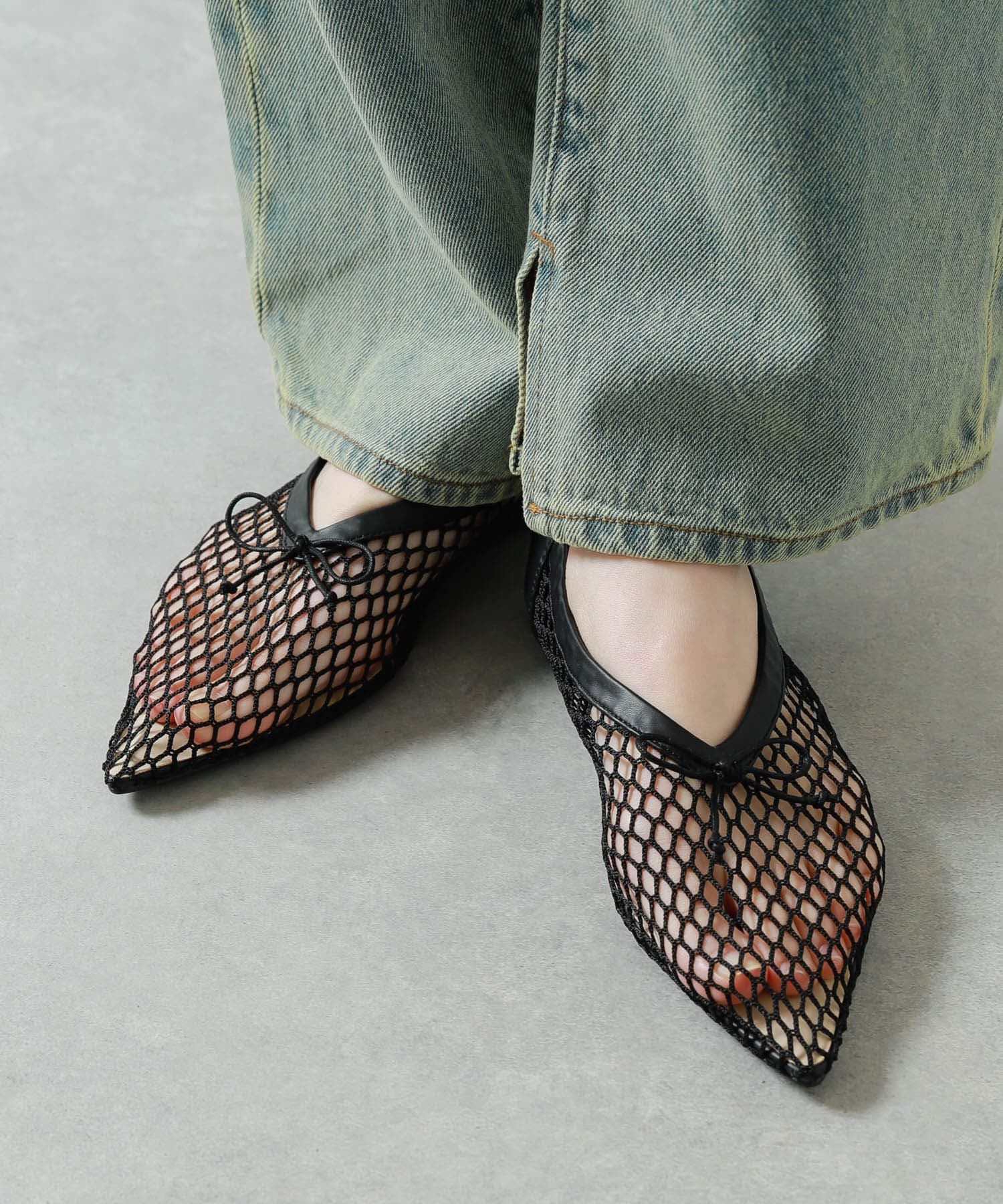 SENSE OF PLACE by URBAN RESEARCH「メッシュポインテッドシューズ」|バレエシューズ|