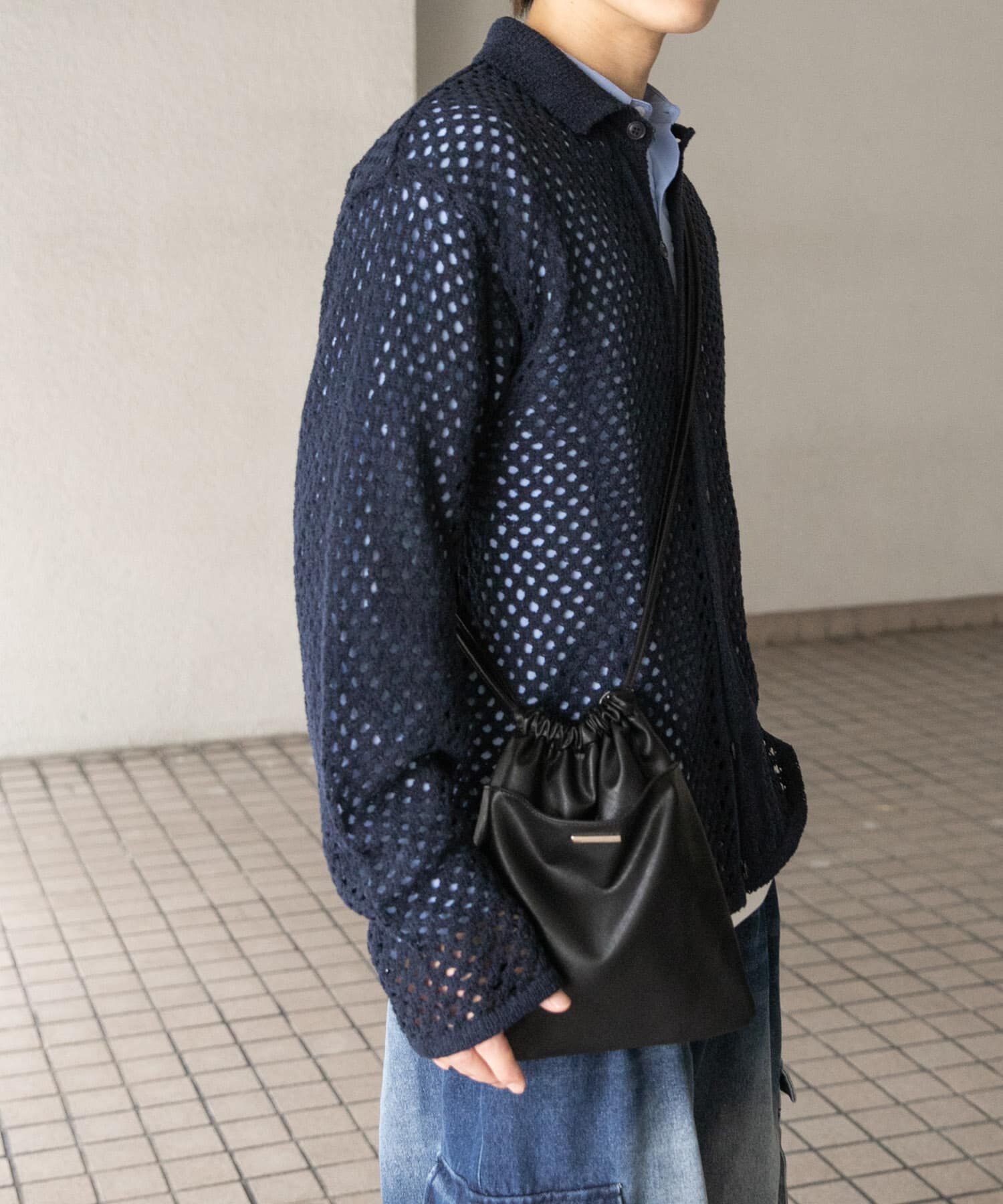 SENSE OF PLACE by URBAN RESEARCH「『ユニセックス』メッシュ衿付きカーディガン」|カーディガン|