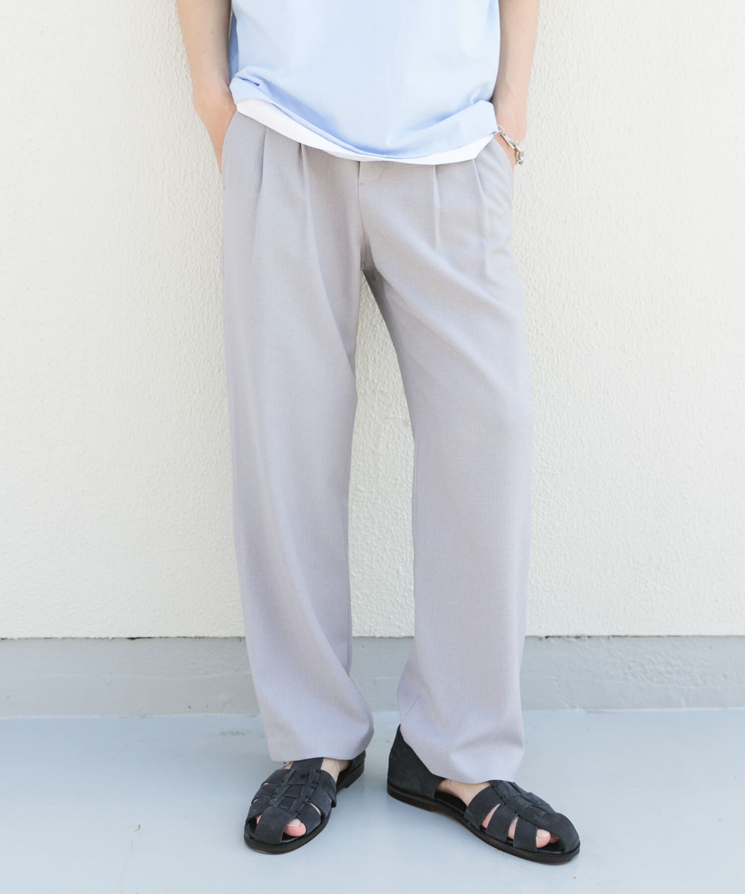 SENSE OF PLACE by URBAN RESEARCH「マイクロチェック2タックワイドスラックス」|その他|