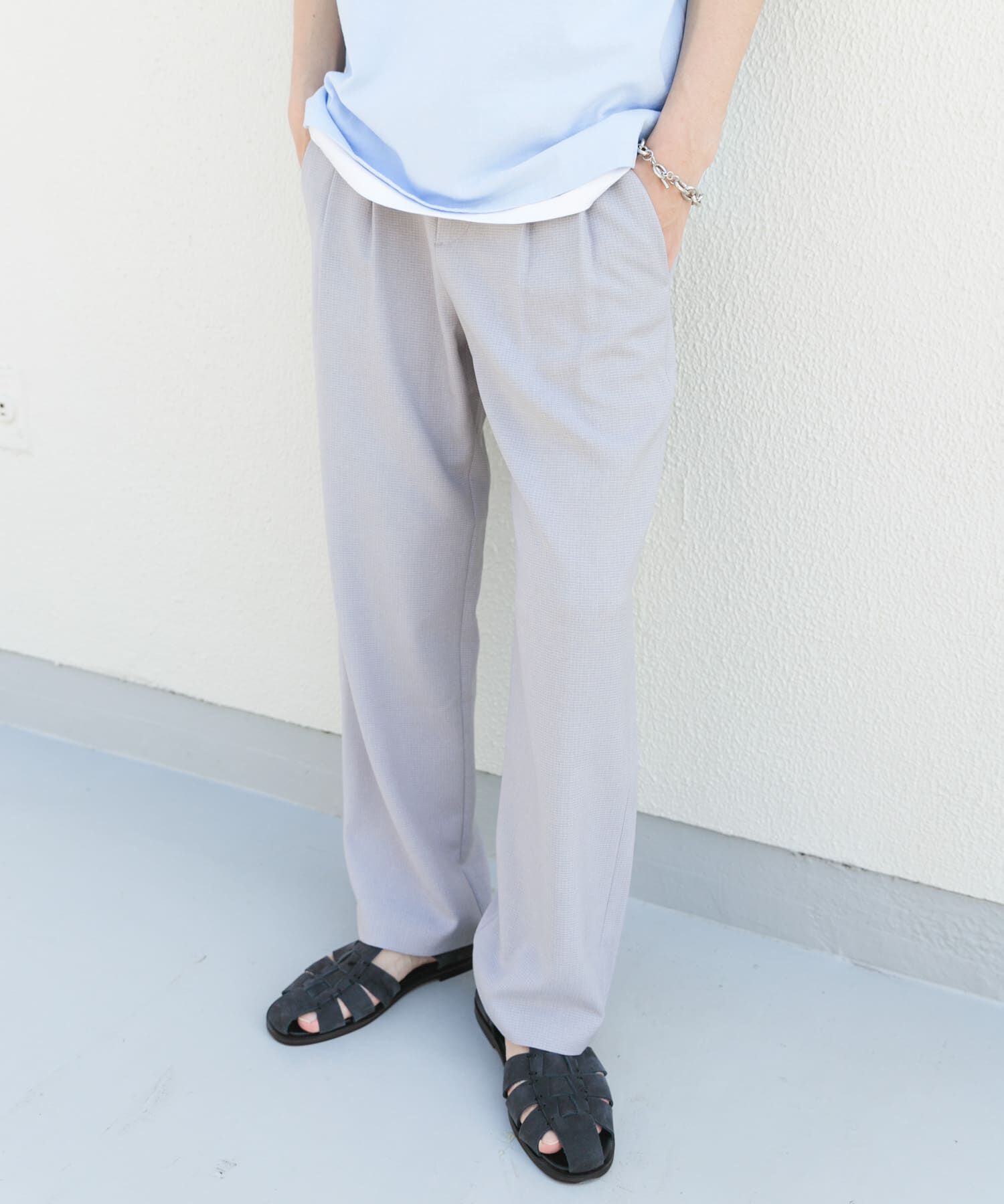 SENSE OF PLACE by URBAN RESEARCH「マイクロチェック2タックワイドスラックス」|その他|